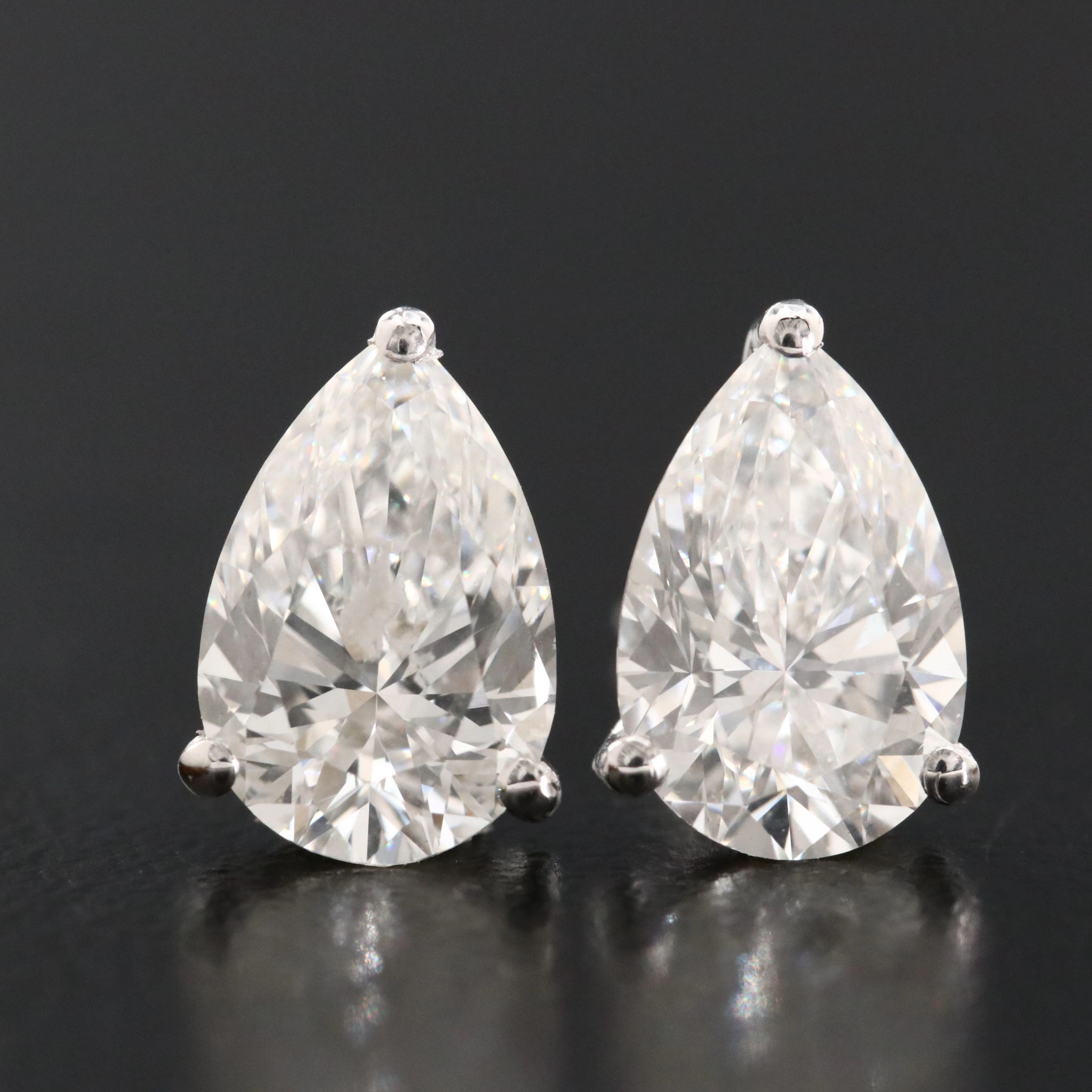 14K 3.04 CTW Lab Grown Diamond Stud Earrings with IGI Reports