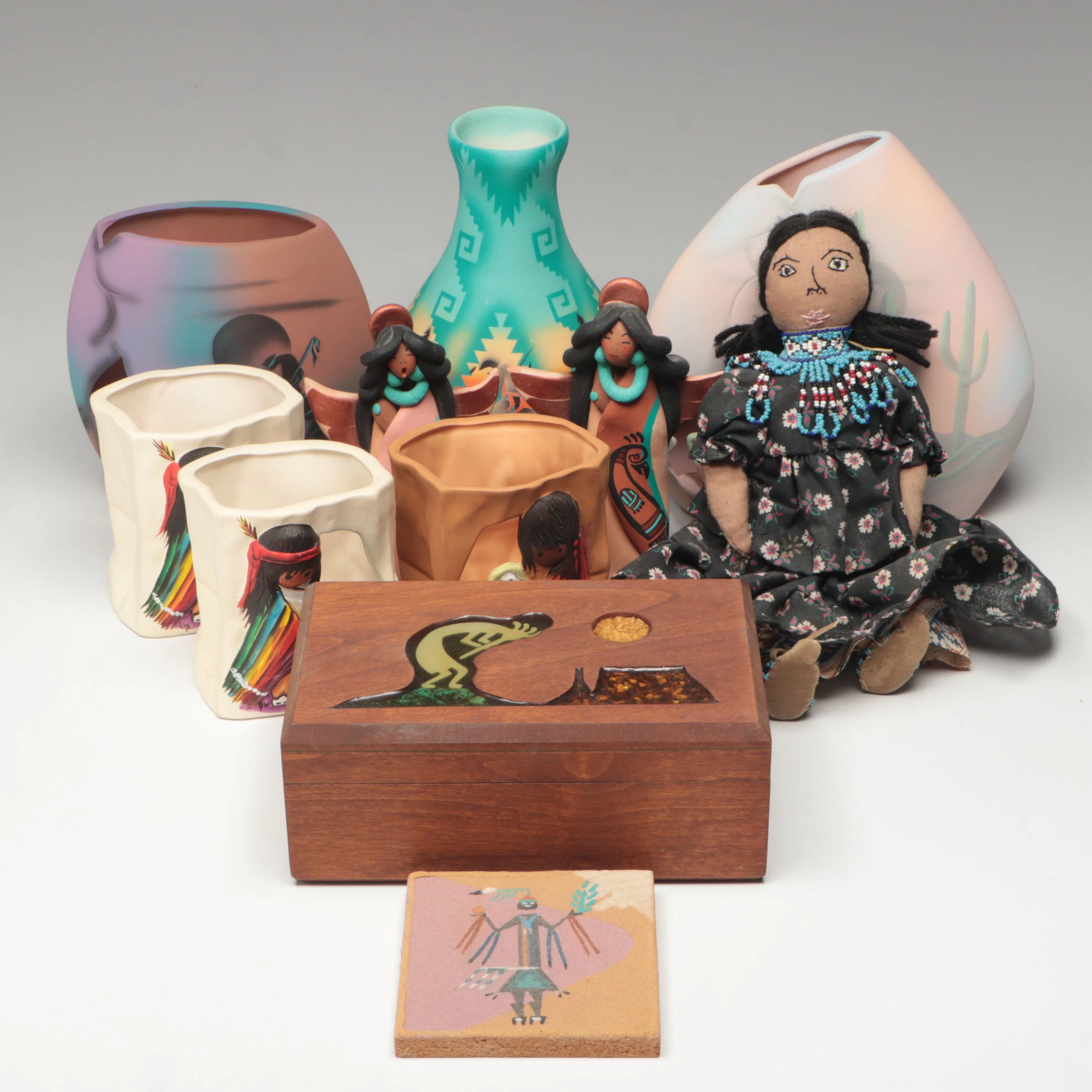 Diné Ceramic Vase and Other Southwestern Collectibles
