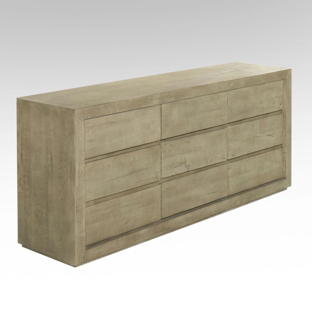 Restoration Hardware Weathered Oak Nine-Drawer Dresser, 2022