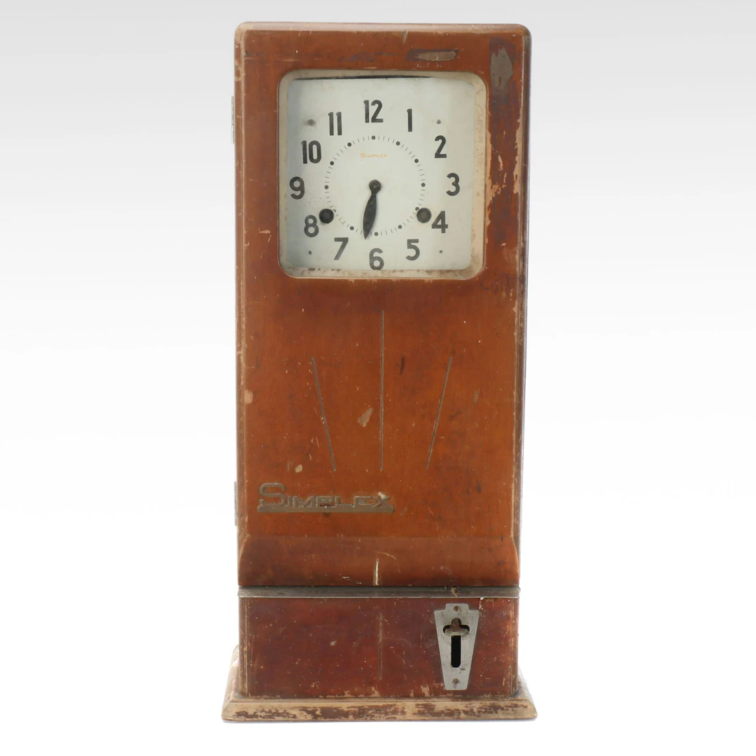 Simplex Time Recorder Punch Clock, Early to Mid-20th C.
