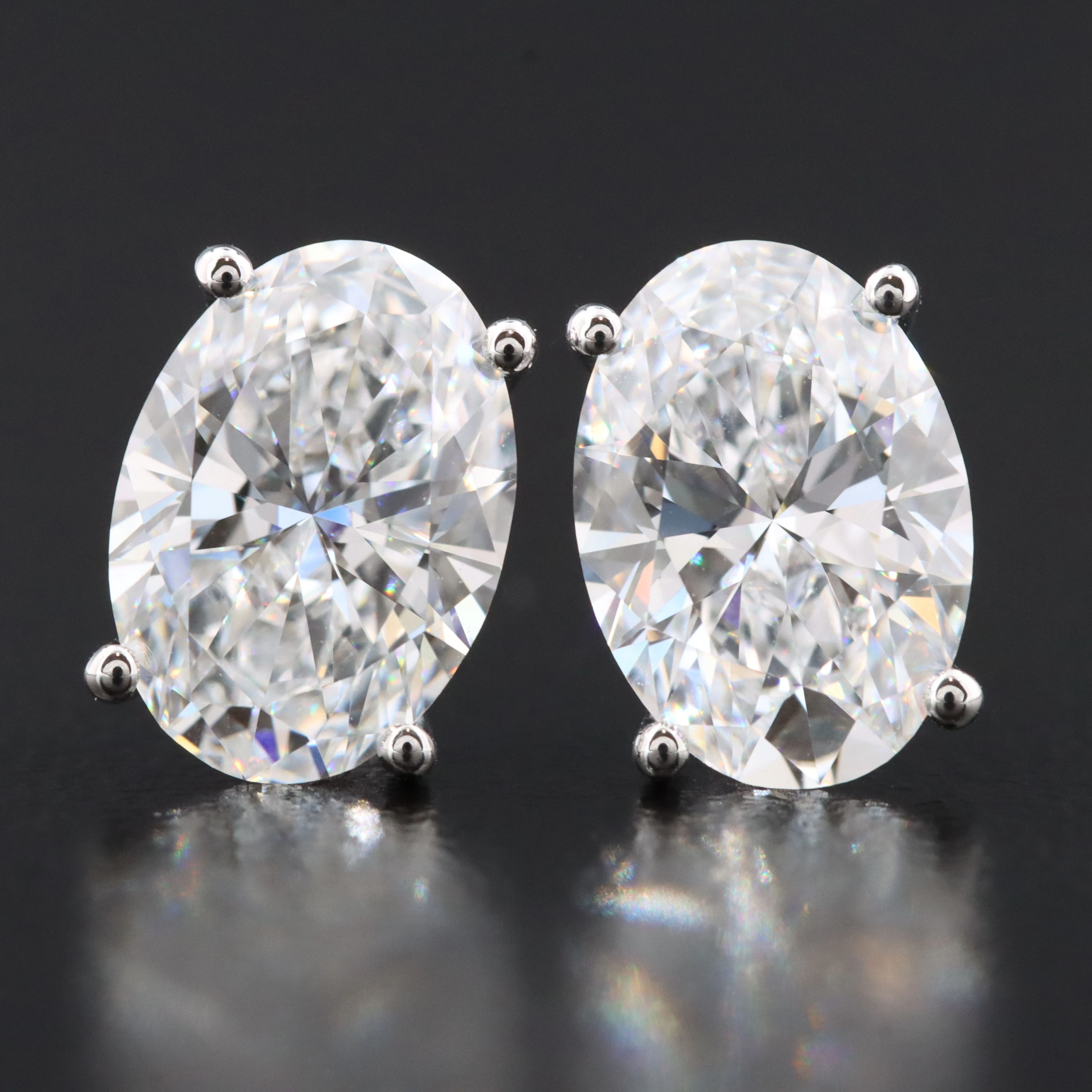 14K 3.60 CTW Lab Grown Diamond Earrings with IGI Reports