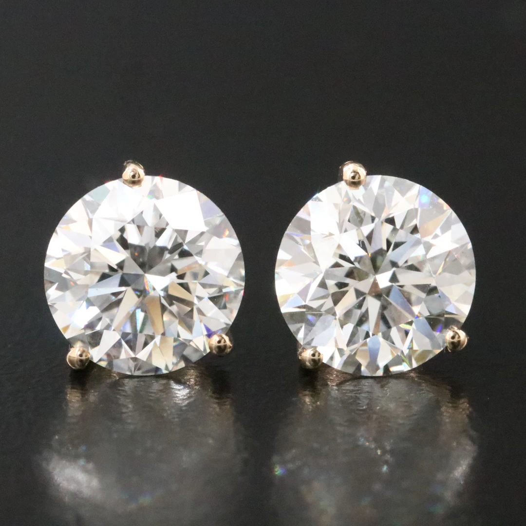14K 5.01 CTW Lab Grown Diamond Earrings with IGI Reports