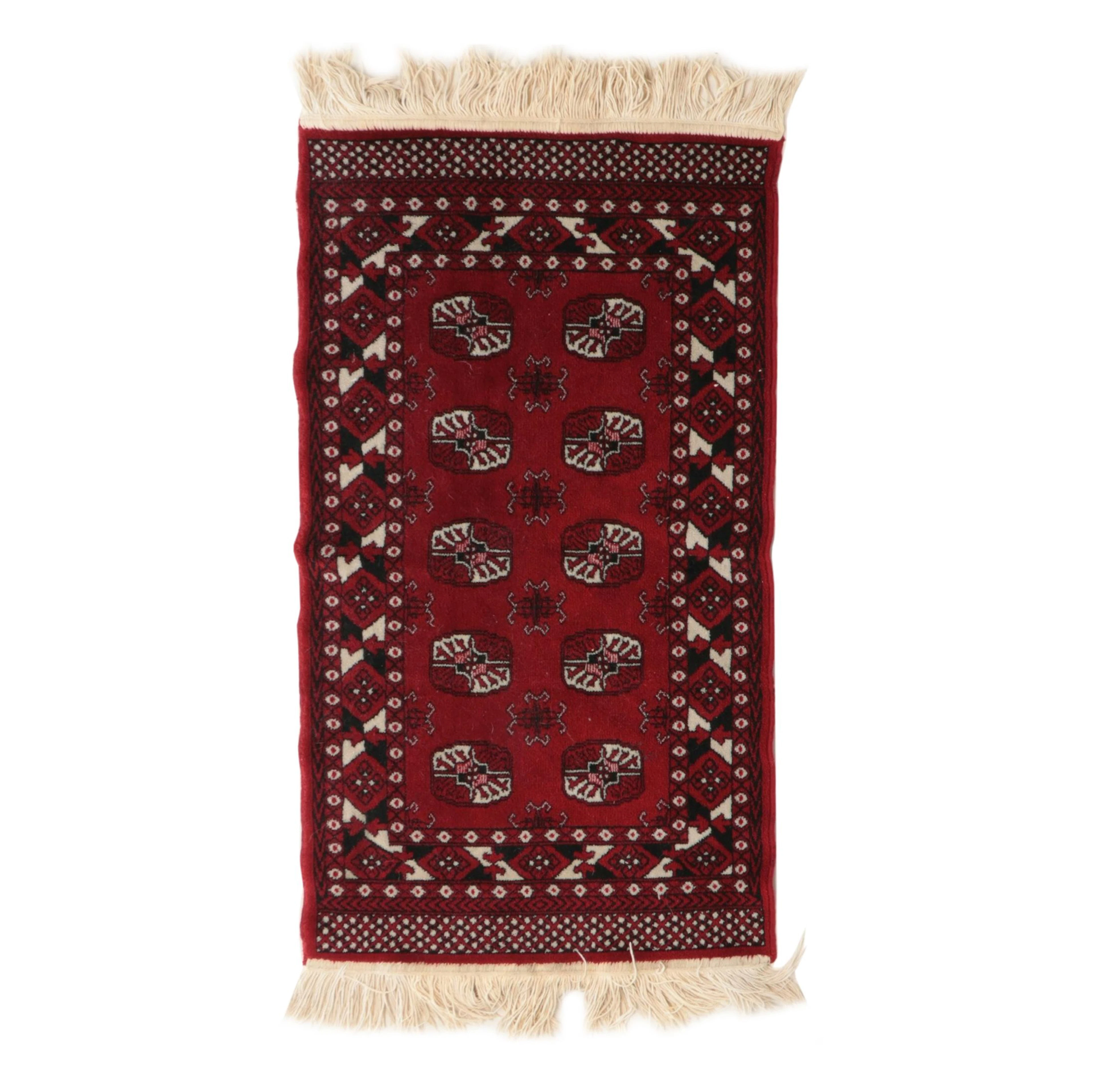 1'6 x 3'5 Machine Made Pakistani Bokhara Style Accent Rug