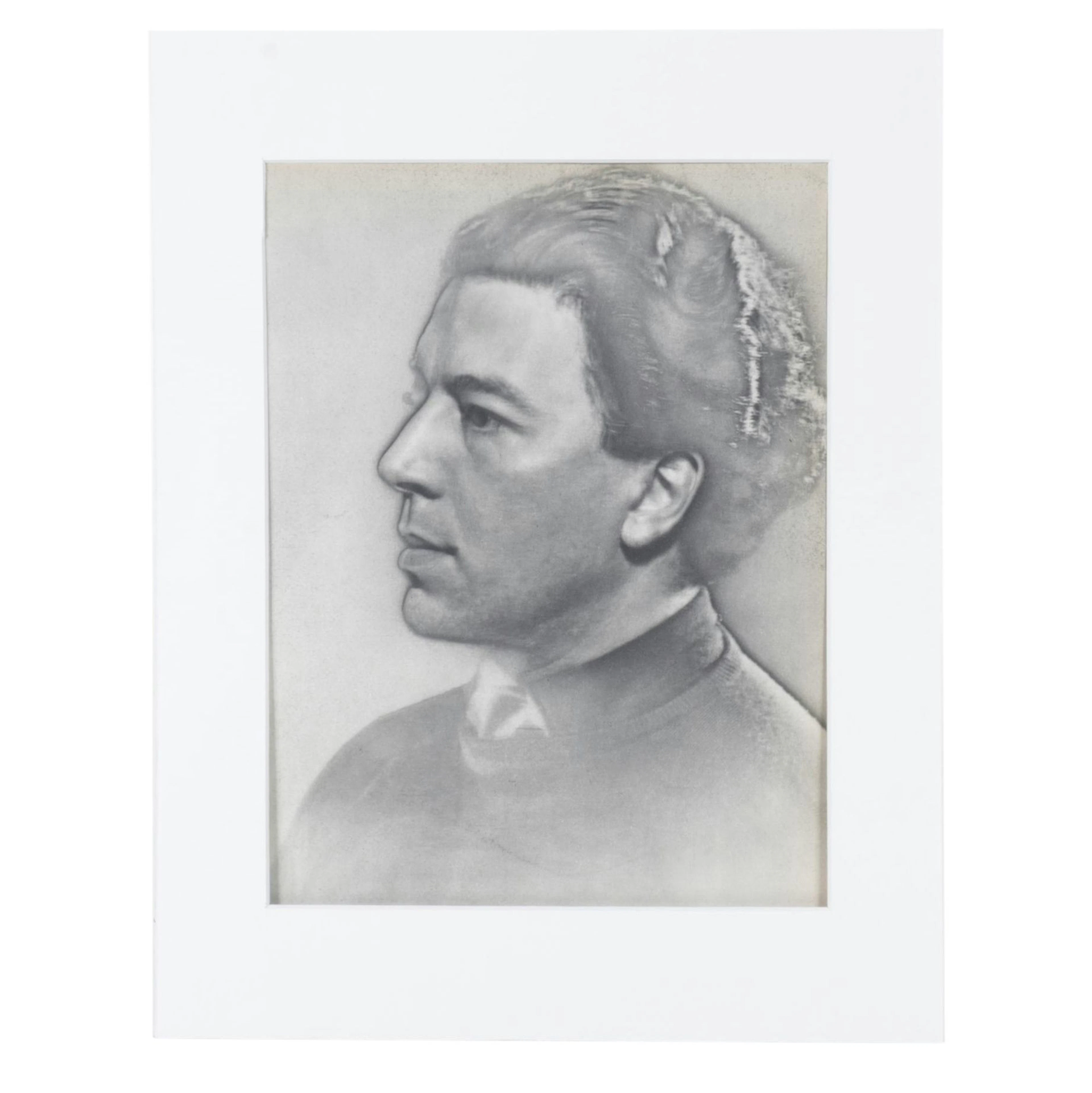 Photolithograph "Solarized Portrait of Andre Bretton" After Man Ray