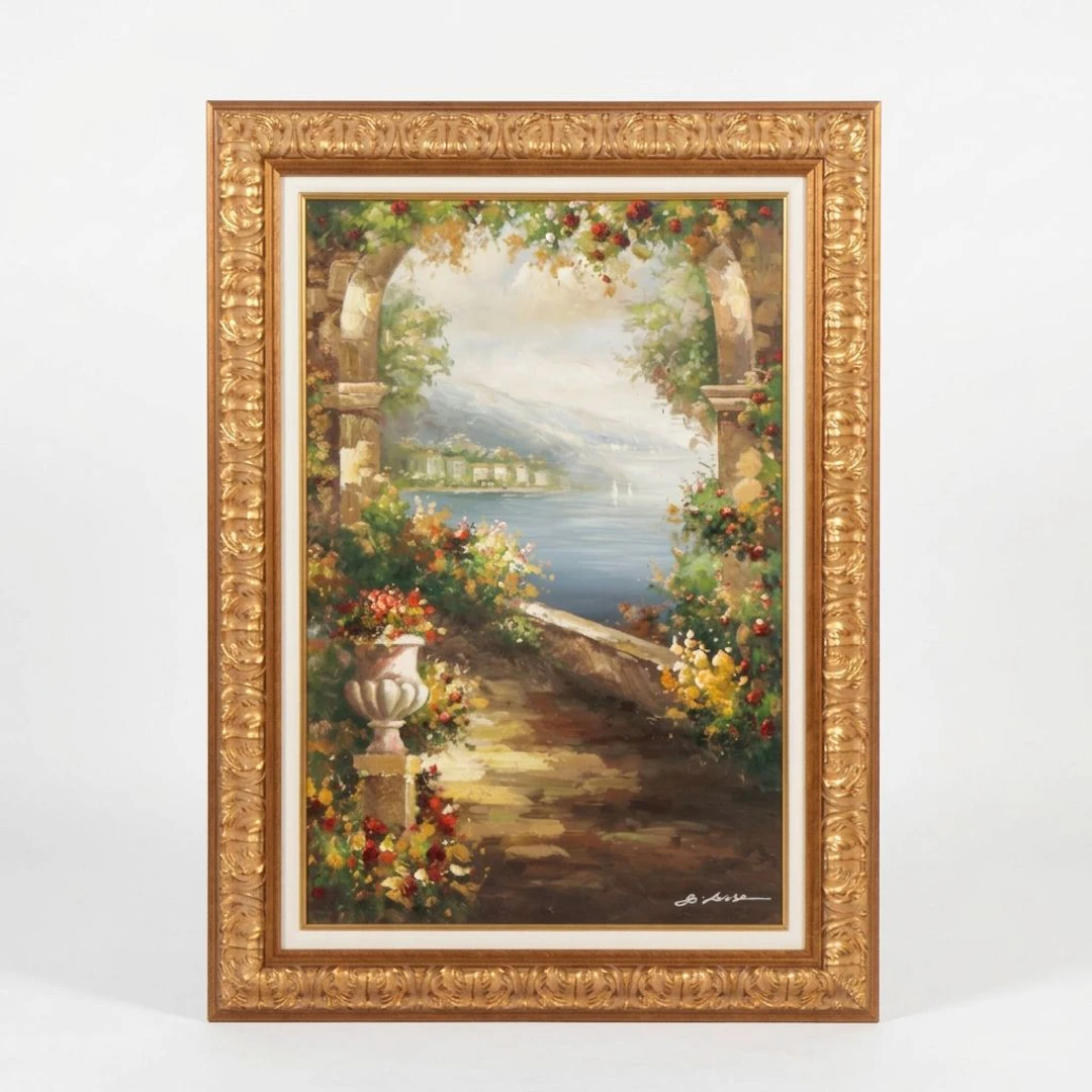 Impressionistic Oil Painting of Italian Amalfi Coast