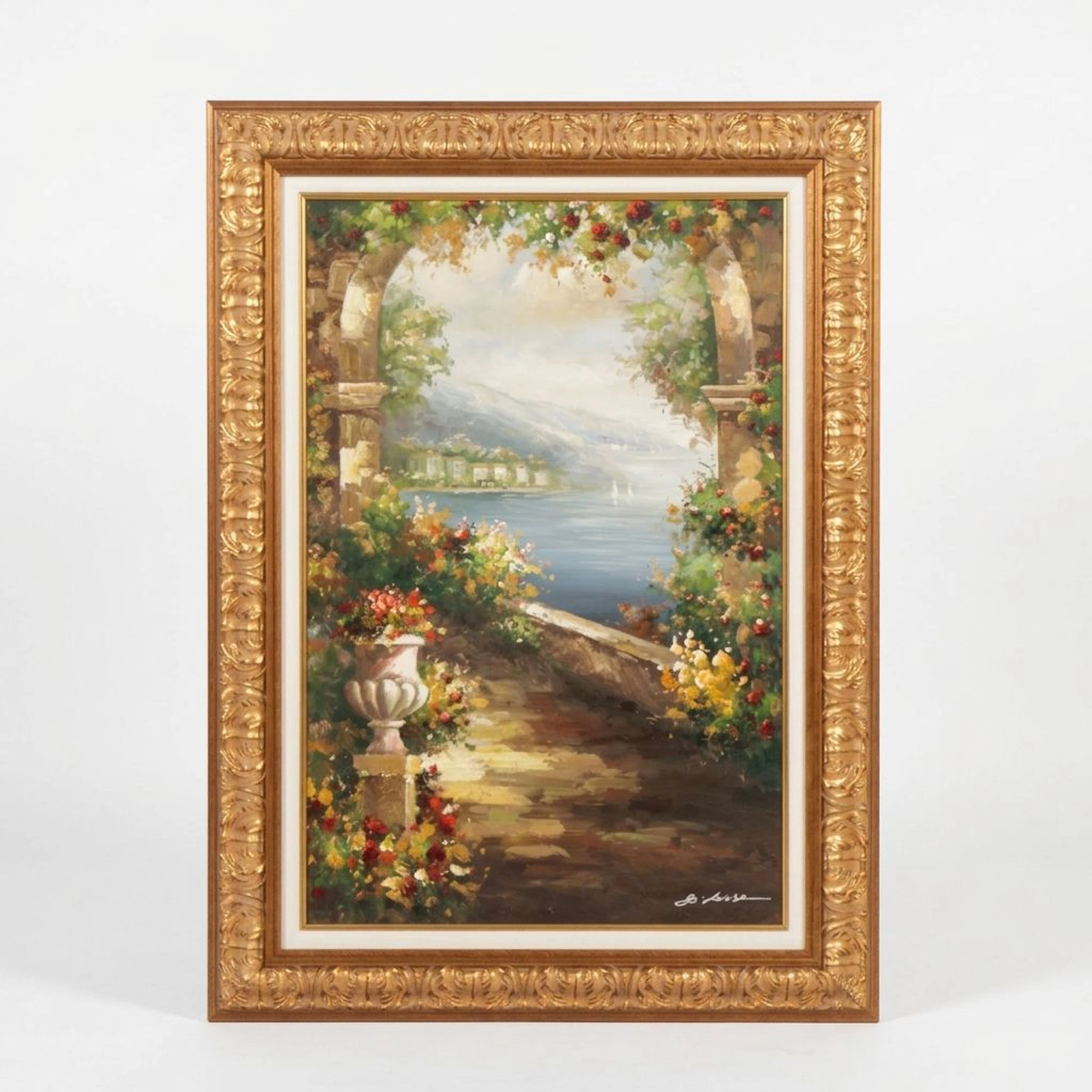 Impressionistic Oil Painting of Italian Amalfi Coast