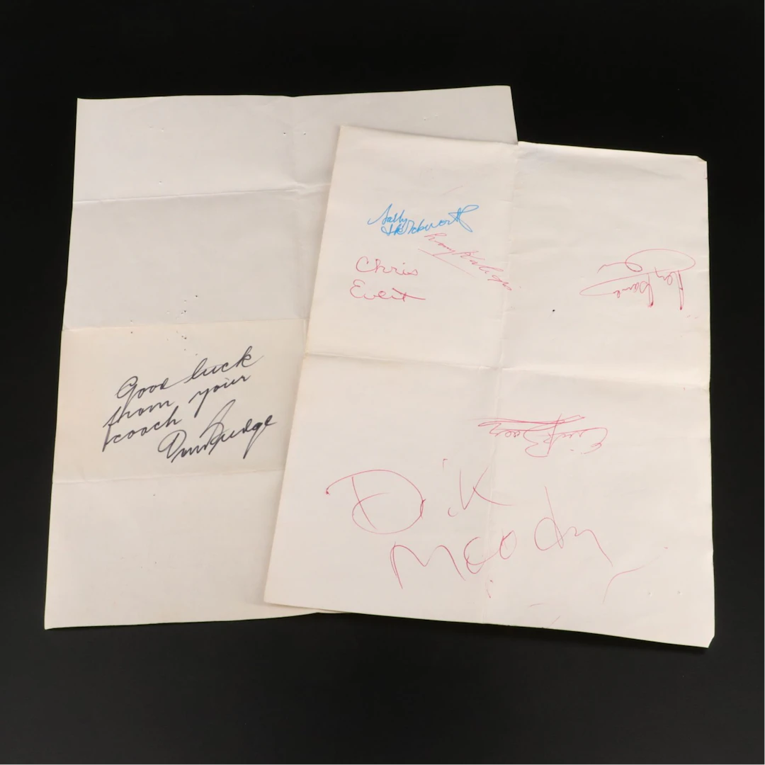 Chris Evert, Dick Moody, Erick Baer, and More Signed Tennis Advertisement