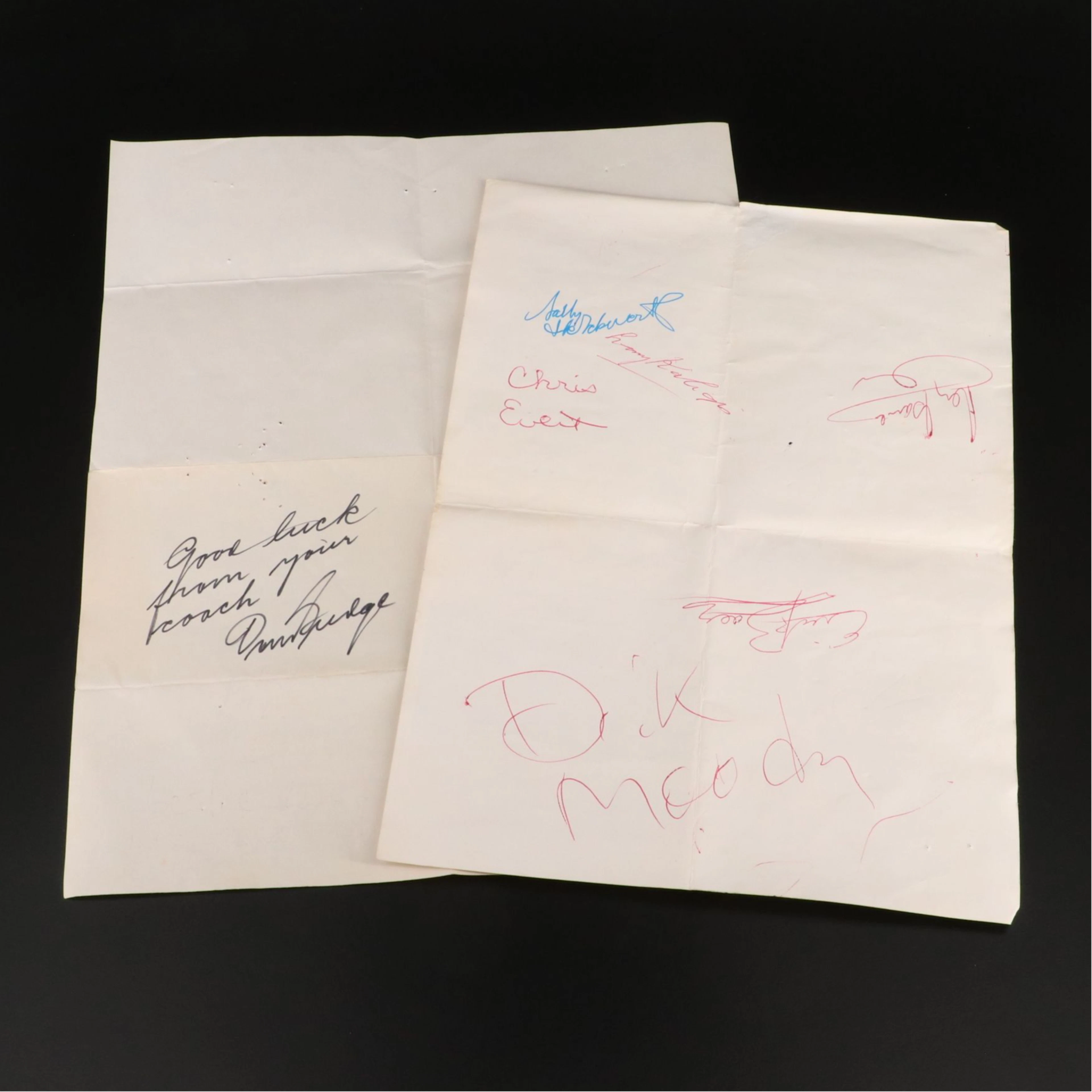 Chris Evert, Dick Moody, Erick Baer, and More Signed Tennis Advertisement