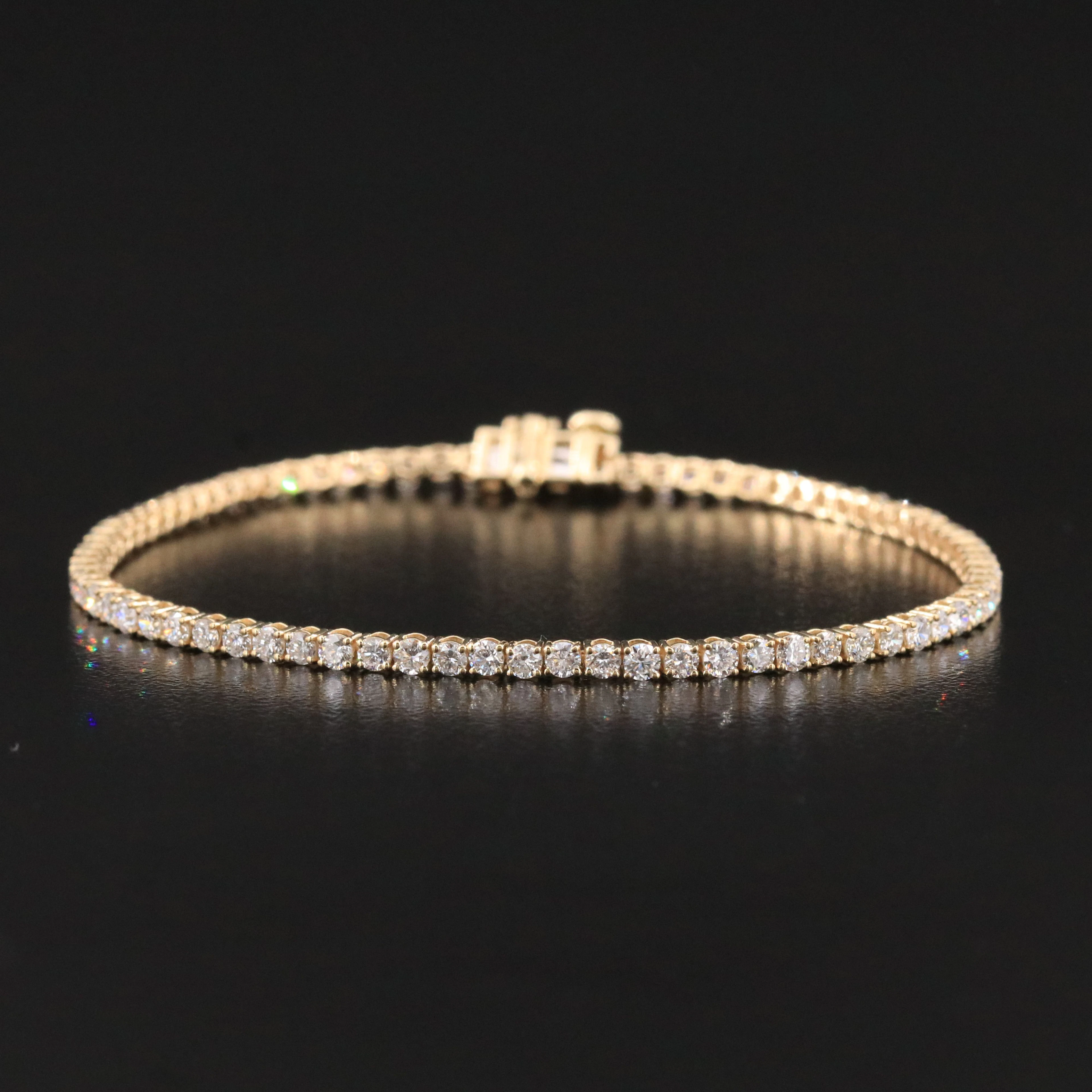 14K 2.98 CTW Lab Grown Diamond Line Bracelet