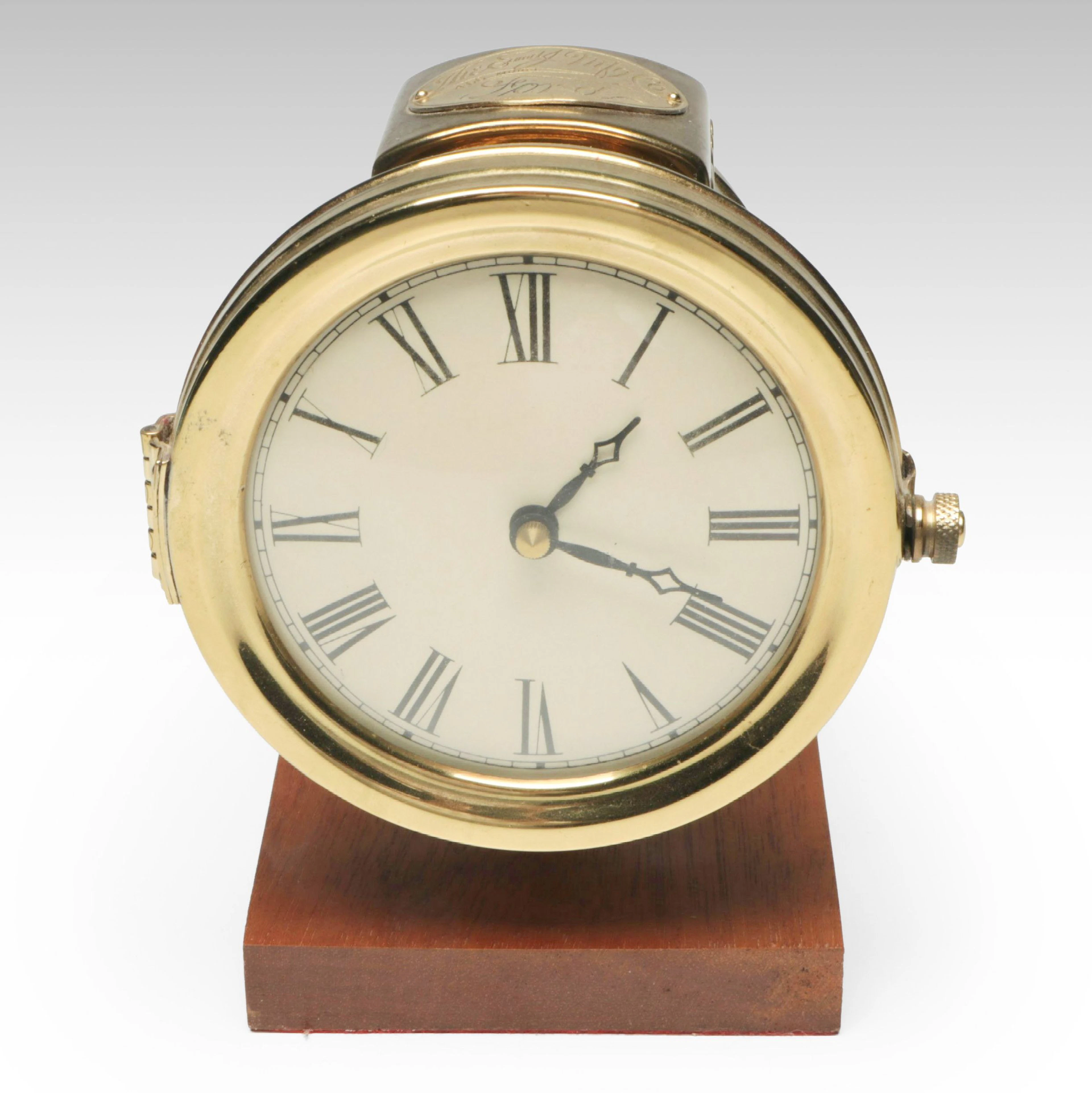 Ford Model T Kerosene Side Cowl Adapted As Desk Clock, Early 20th C.