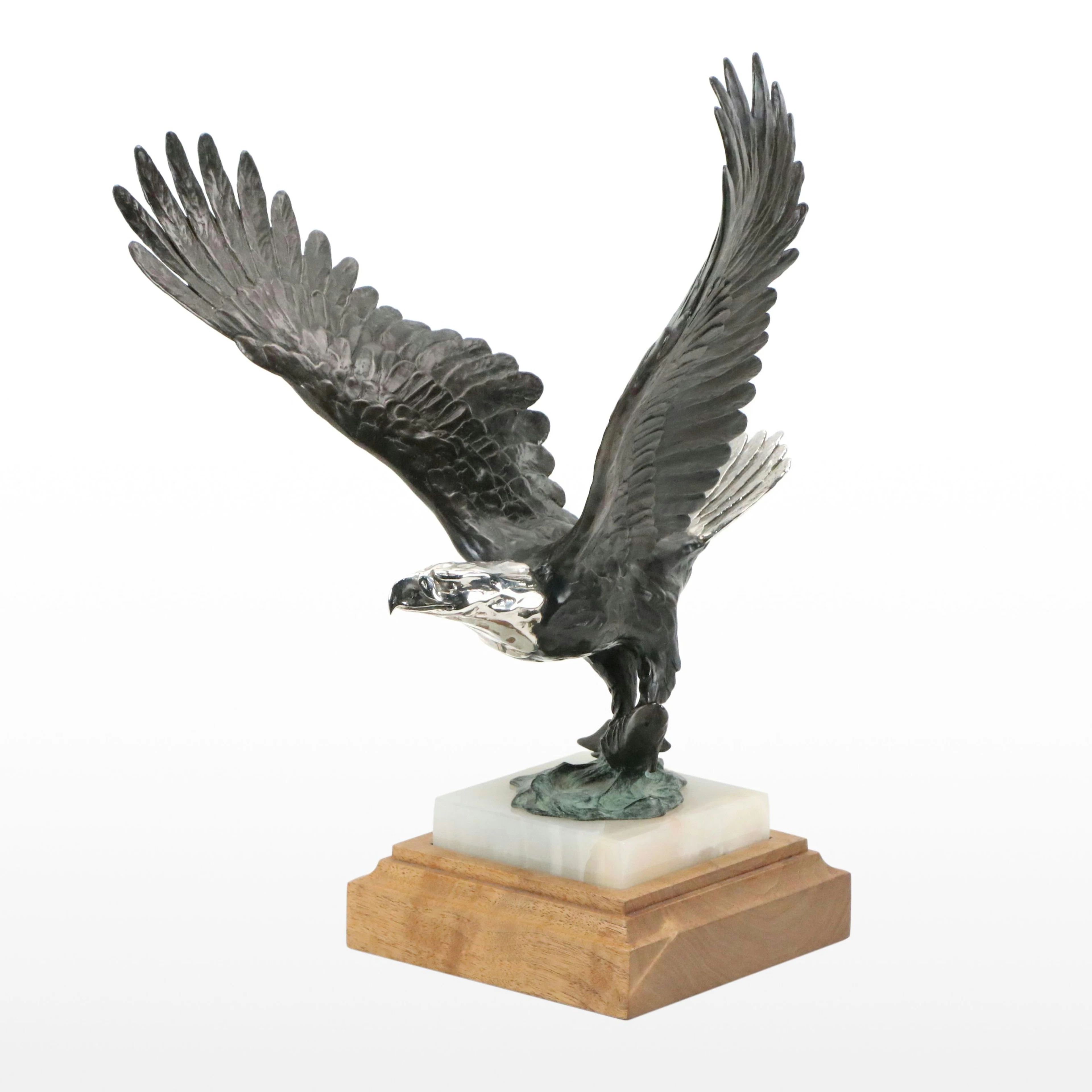 Thomas H. Dickson Bronze and Stainless Steel Sculpture "Provider," Circa 1983