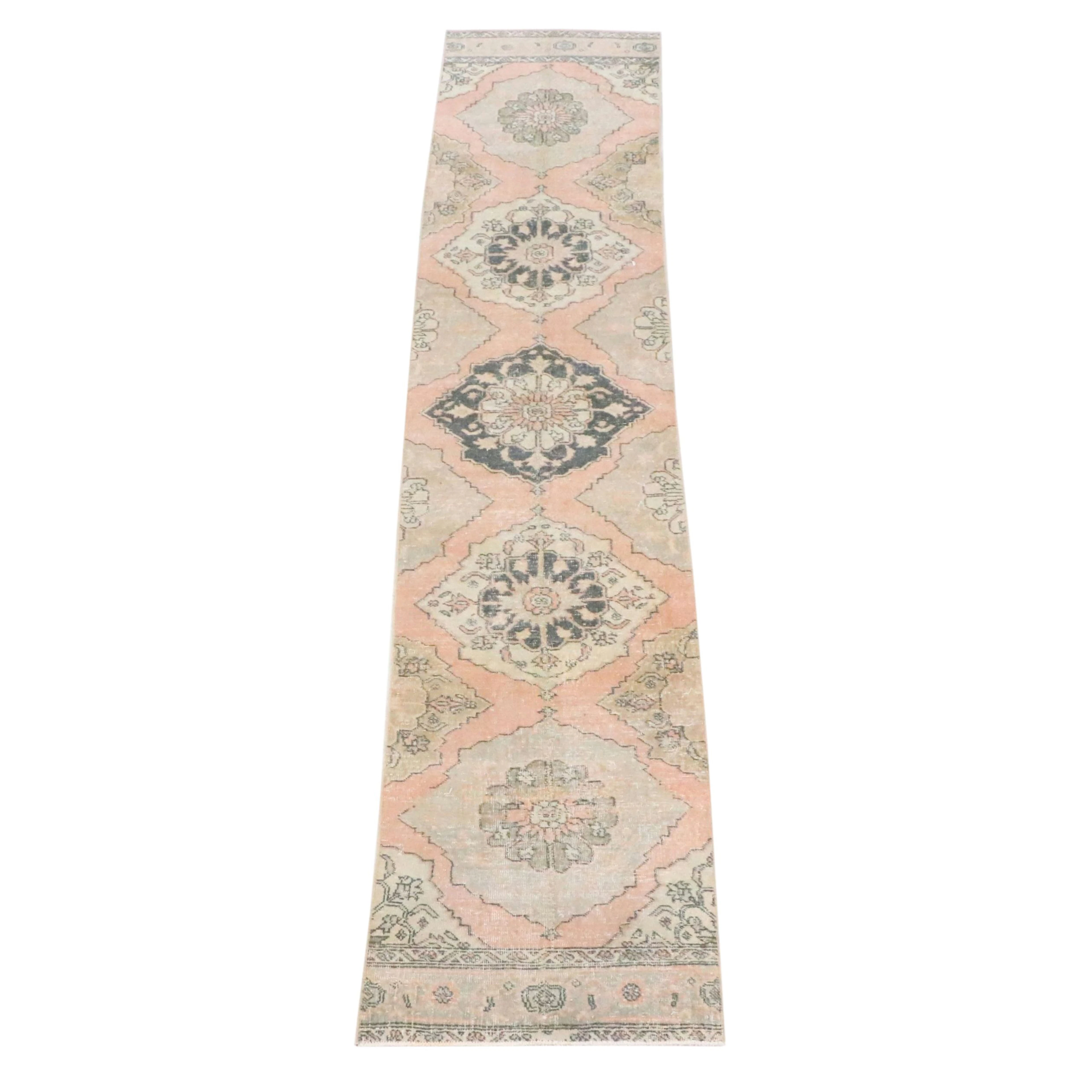 2'8 x 12'9 Hand-Knotted Turkish Anatolian Carpet Runner