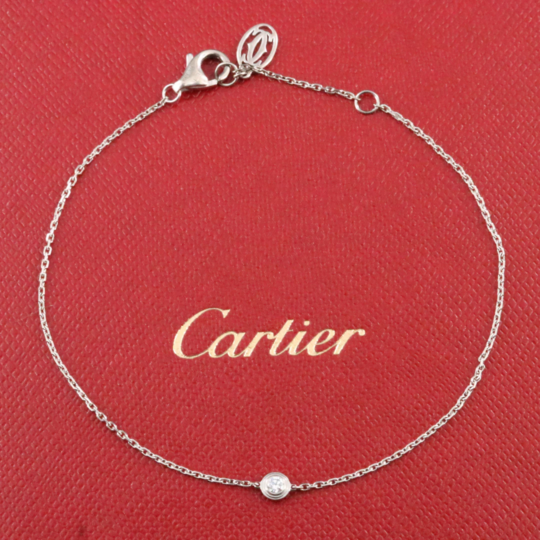 Cartier d'Amour 18K Diamond Solitaire Bracelet with COA