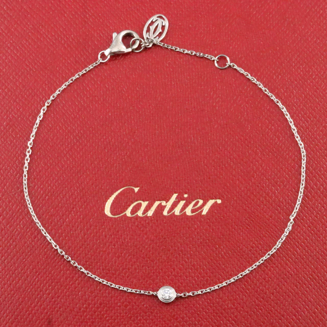 Cartier d'Amour 18K Diamond Solitaire Bracelet with COA