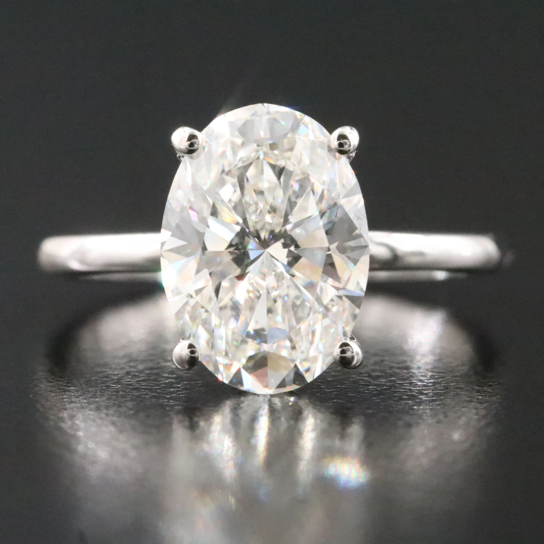 14K 3.19 CTW Lab Grown Diamond Ring with IGI Report
