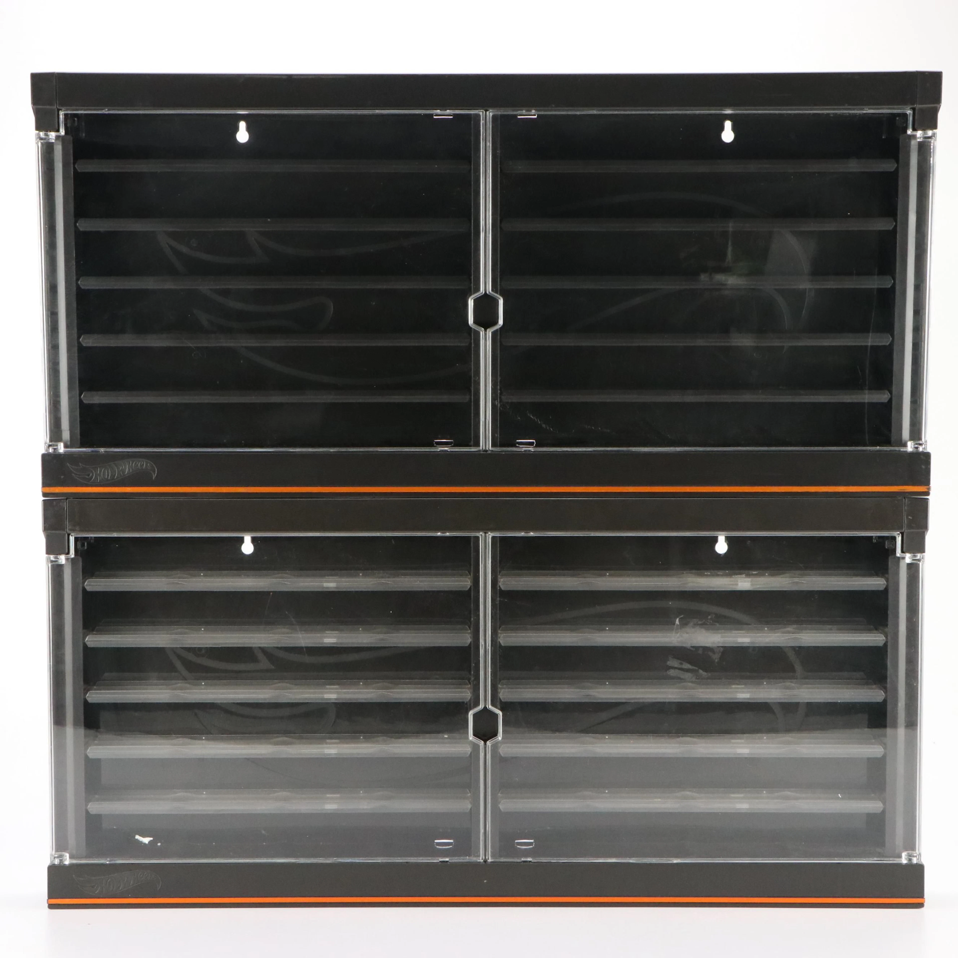 Pair of Hot Wheels Wall Mount Display Cases