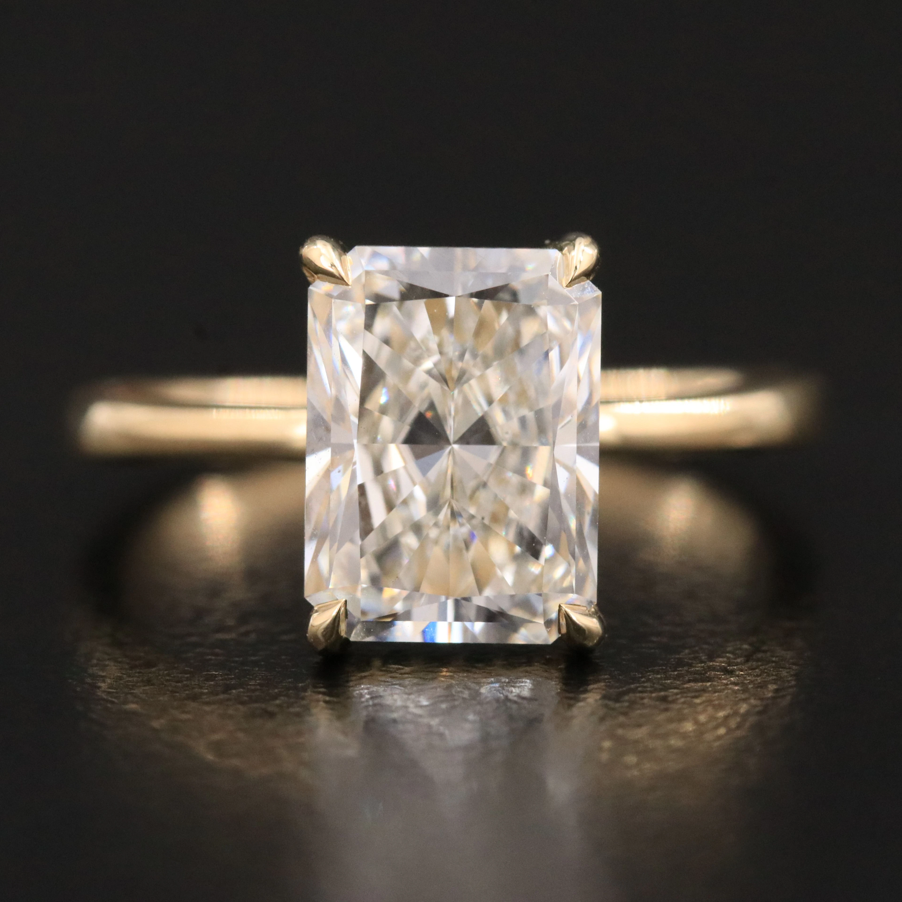14K 3.11 CTW Lab Grown Diamond Ring with IGI Report