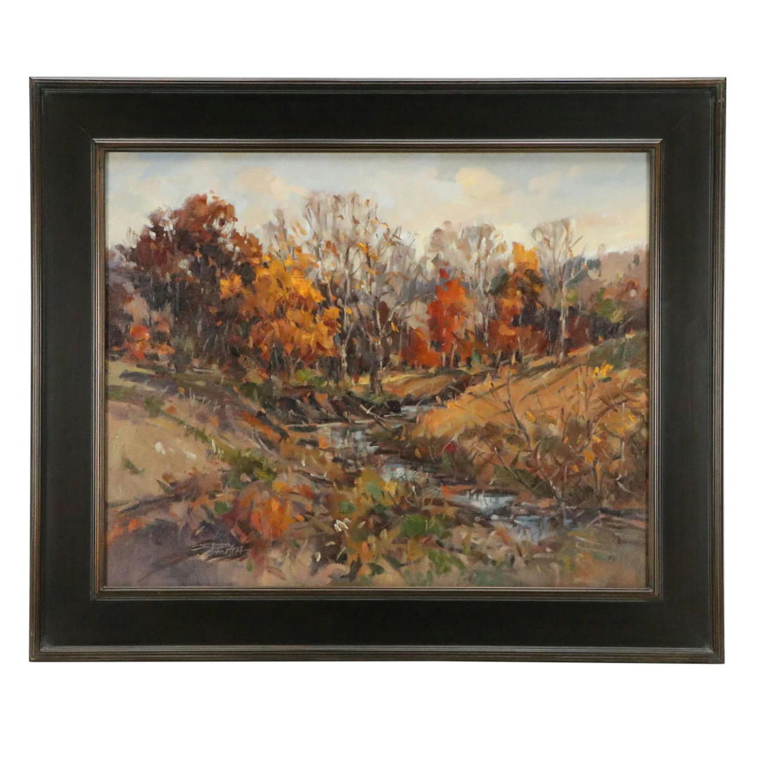 Jerry Smith Impressionistic Oil Painting "Autumn Chord," 2018