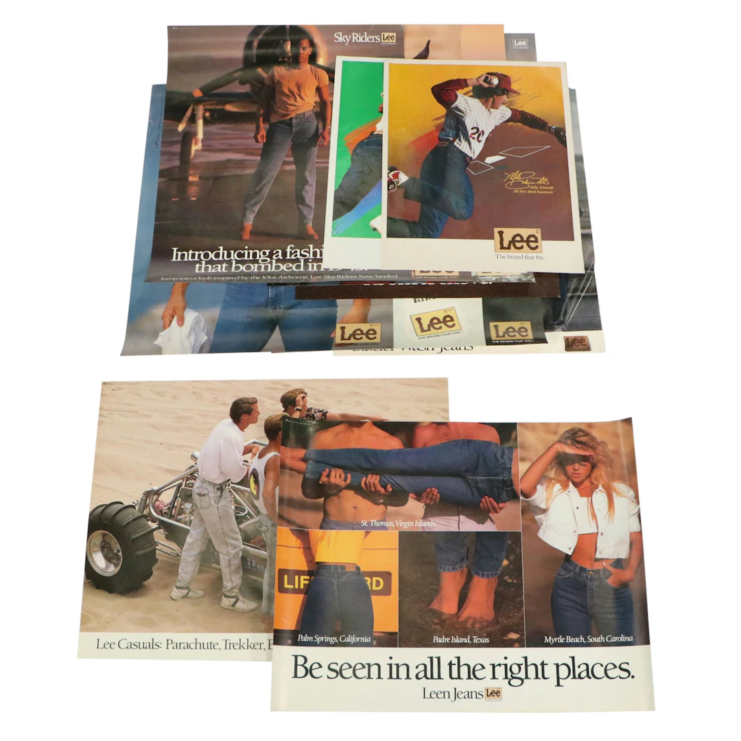 Lee Men's and Women's Jeans Advertising Posters, Late 20th Century