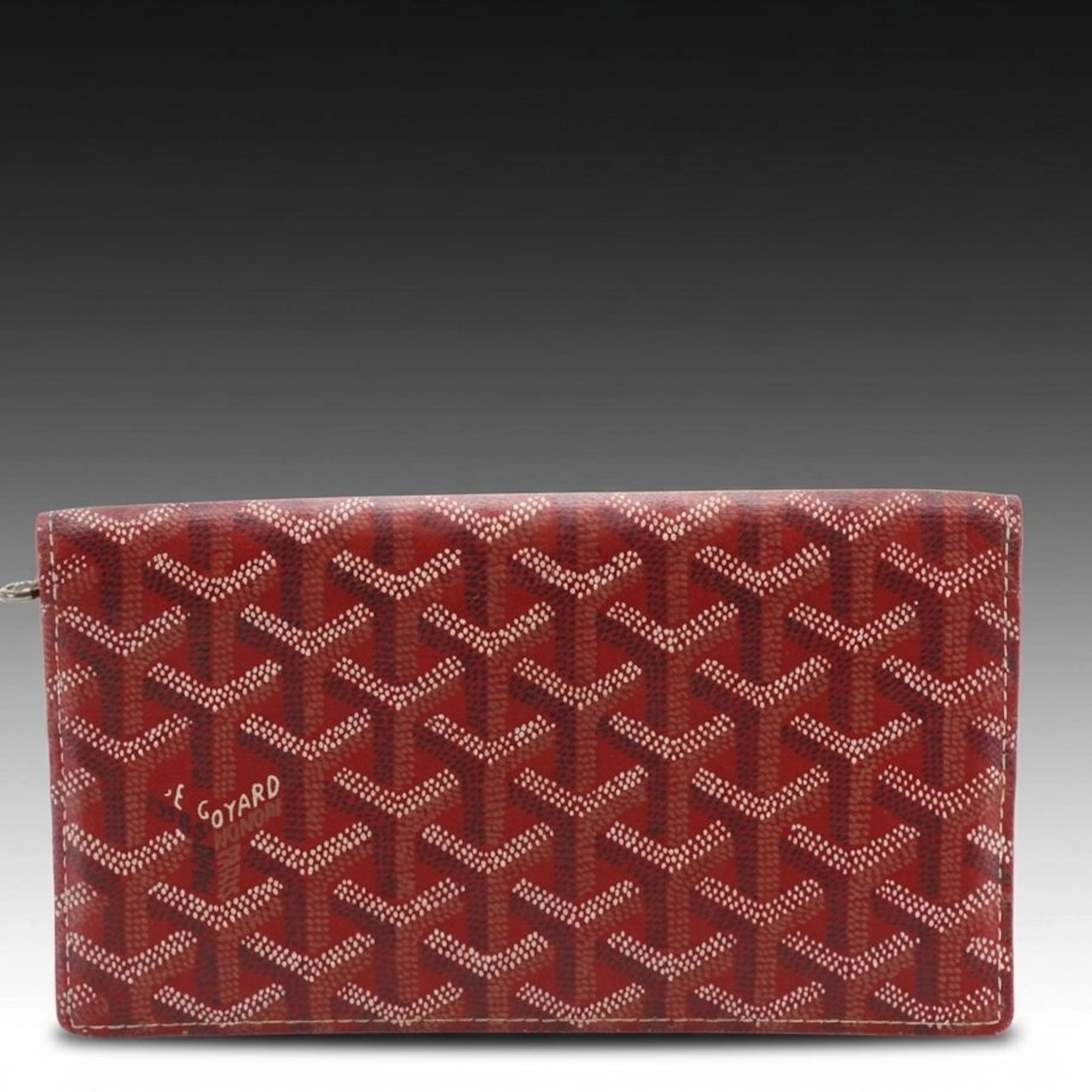 Goyard Richelieu Flap Wallet in Red Goyardine Canvas