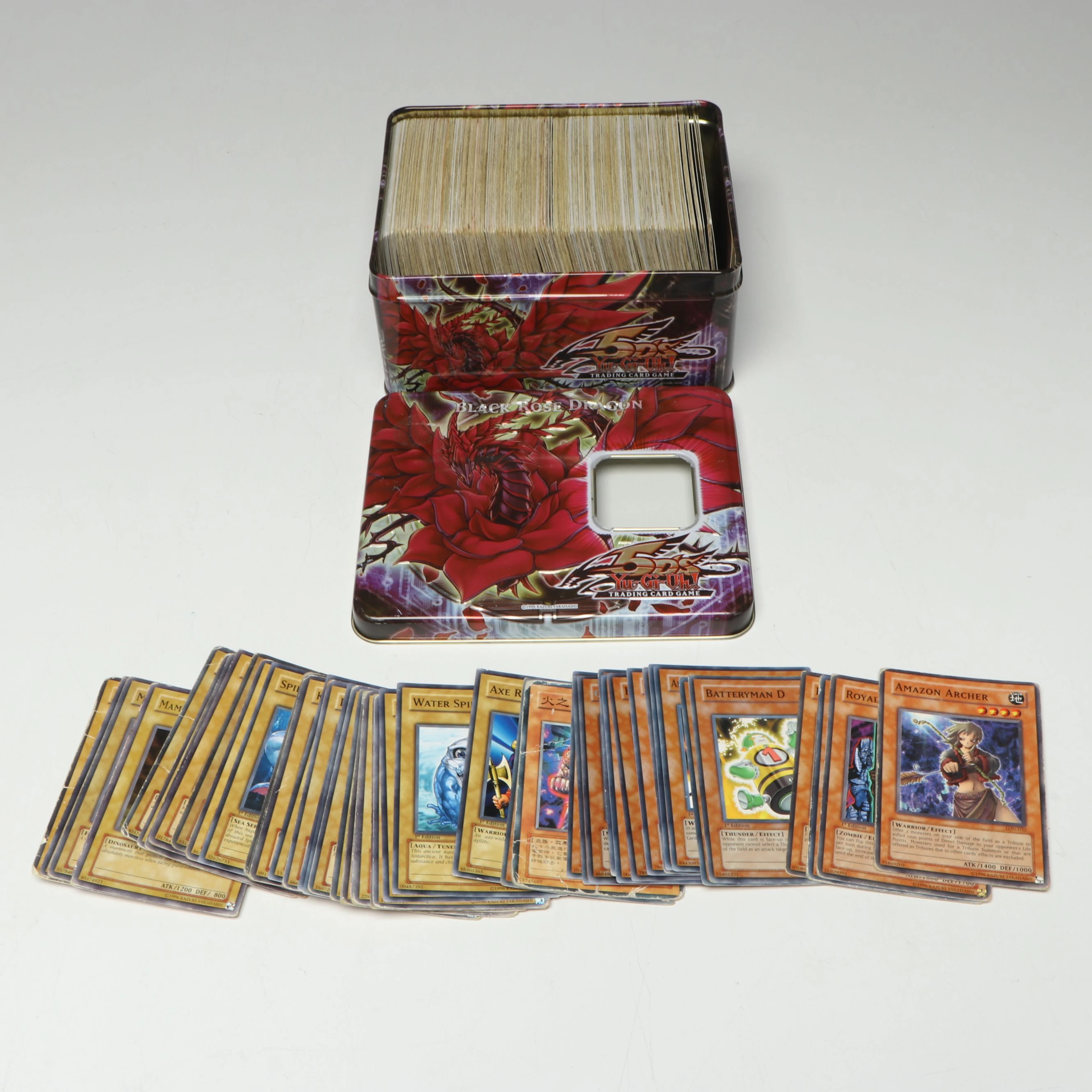 Yu-Gi-Oh! 5D's Black Rose Dragon Collectors Tin with Trading Cards, 2000s