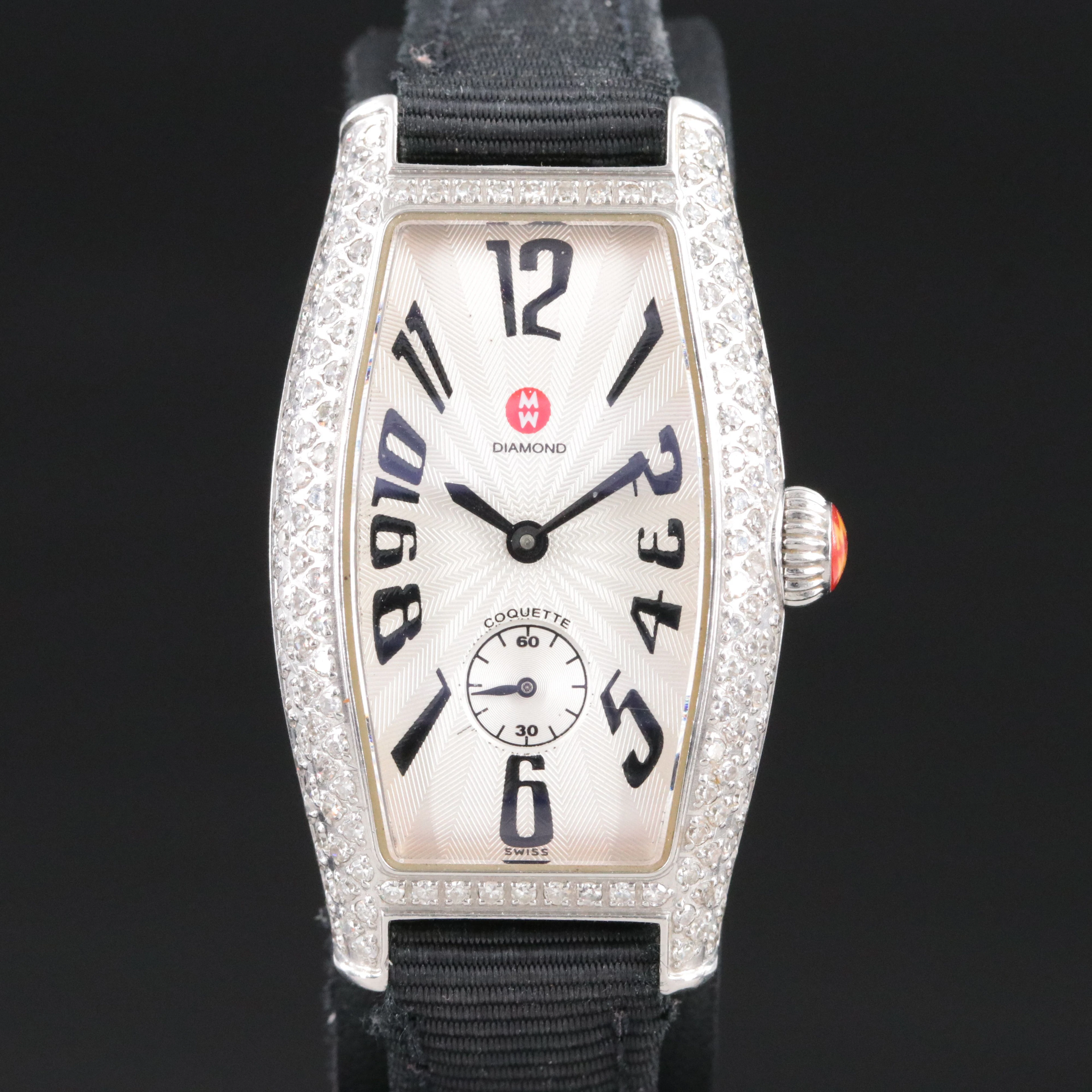 Michele Coquette Diamond Series Stainless Steel Swiss Quartz Watch