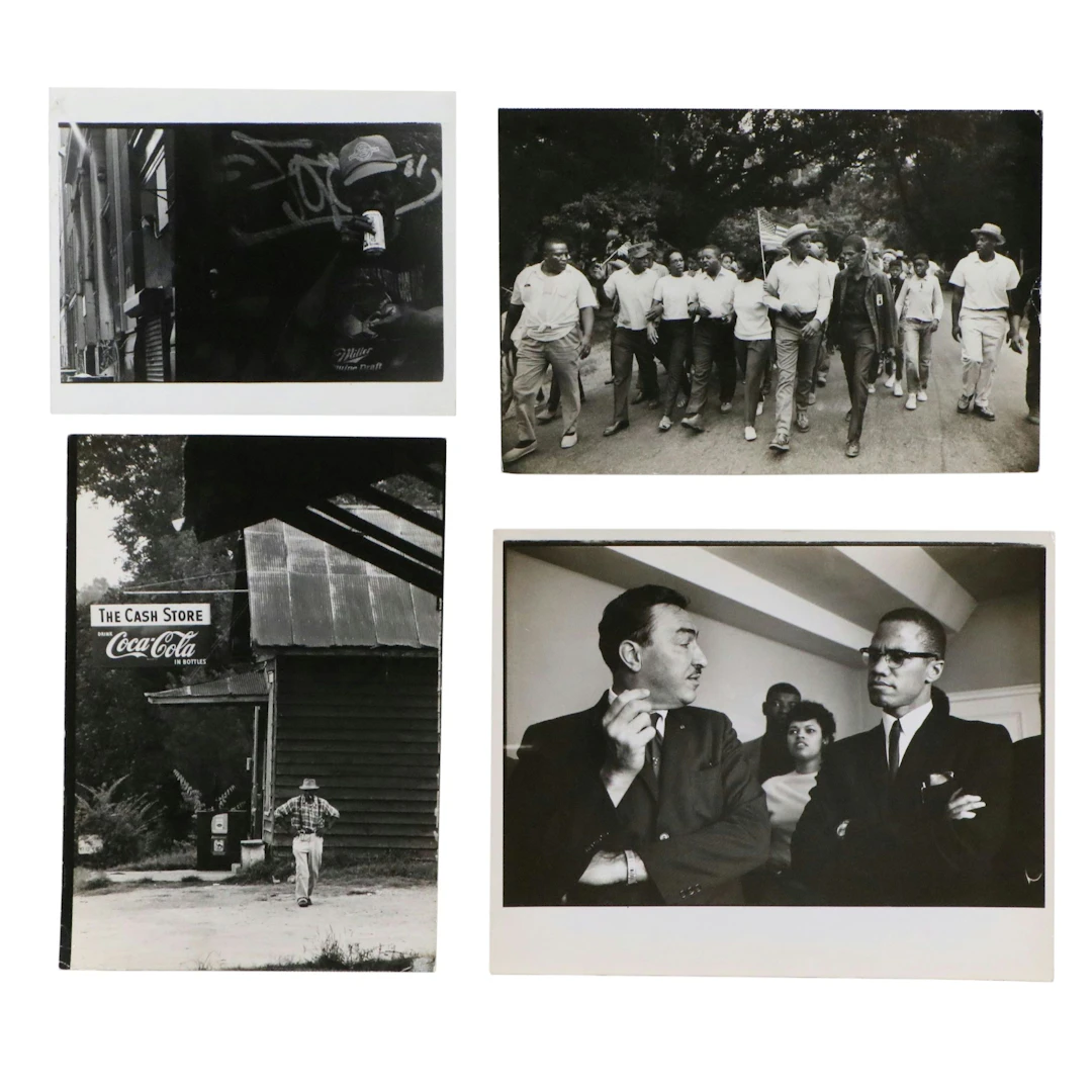 Henri Dauman Silver Gelatin Photographs of Malcolm X at NYC Meeting and Others