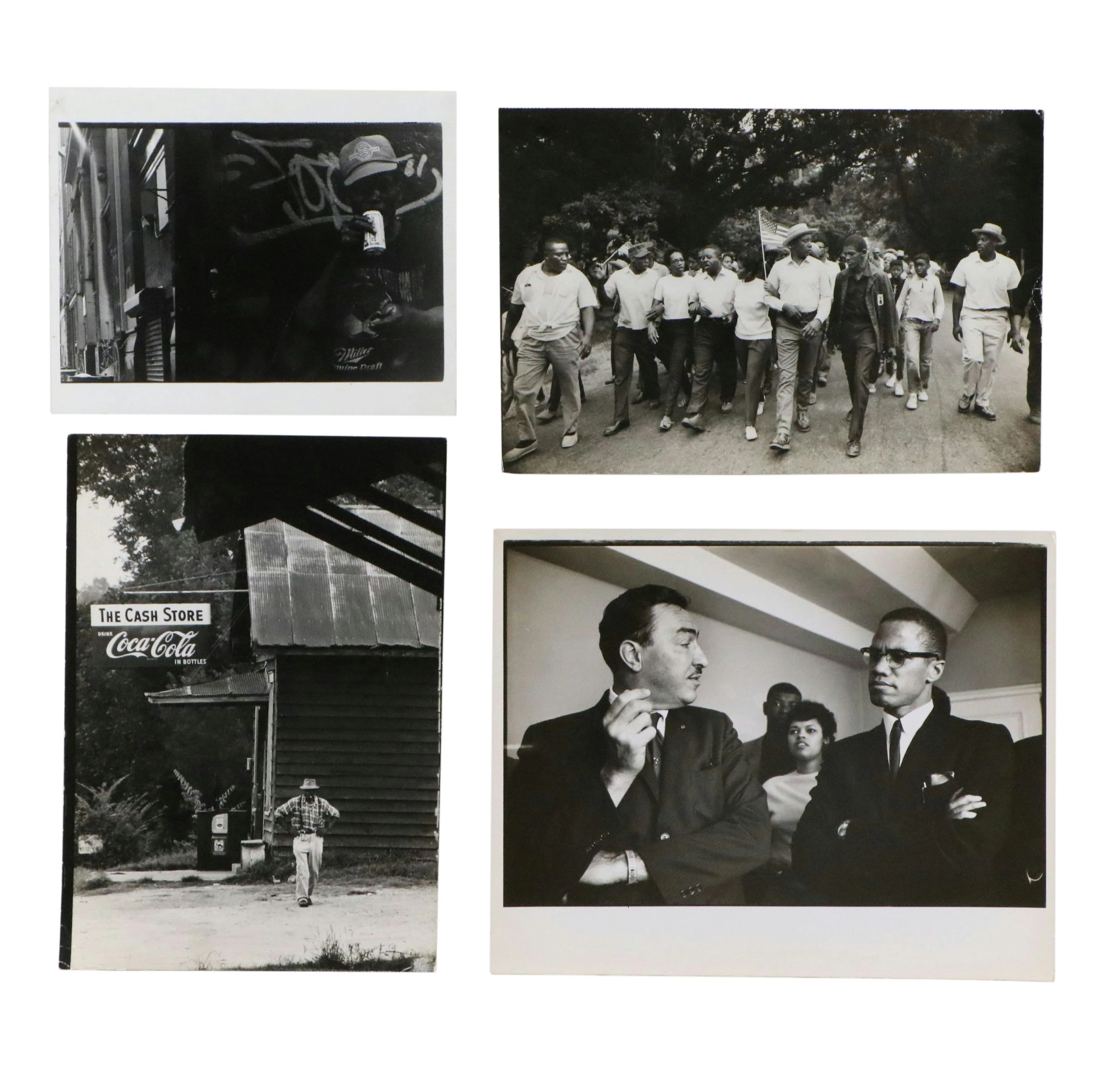 Henri Dauman Silver Gelatin Photographs of Malcolm X at NYC Meeting and Others