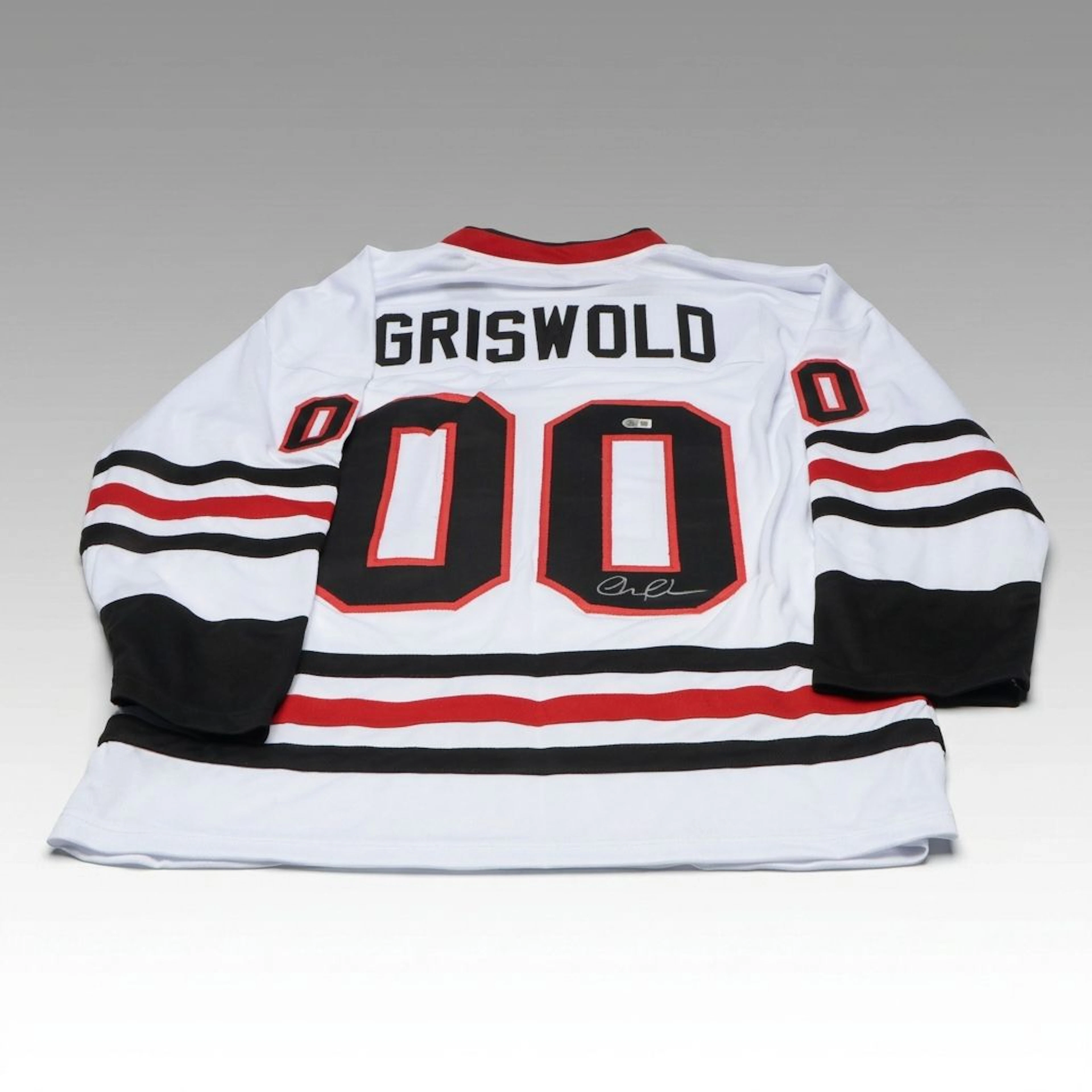 Chevy Chase Signed "Christmas Vacation: Clark Griswold" Hockey Jersey, Beckett