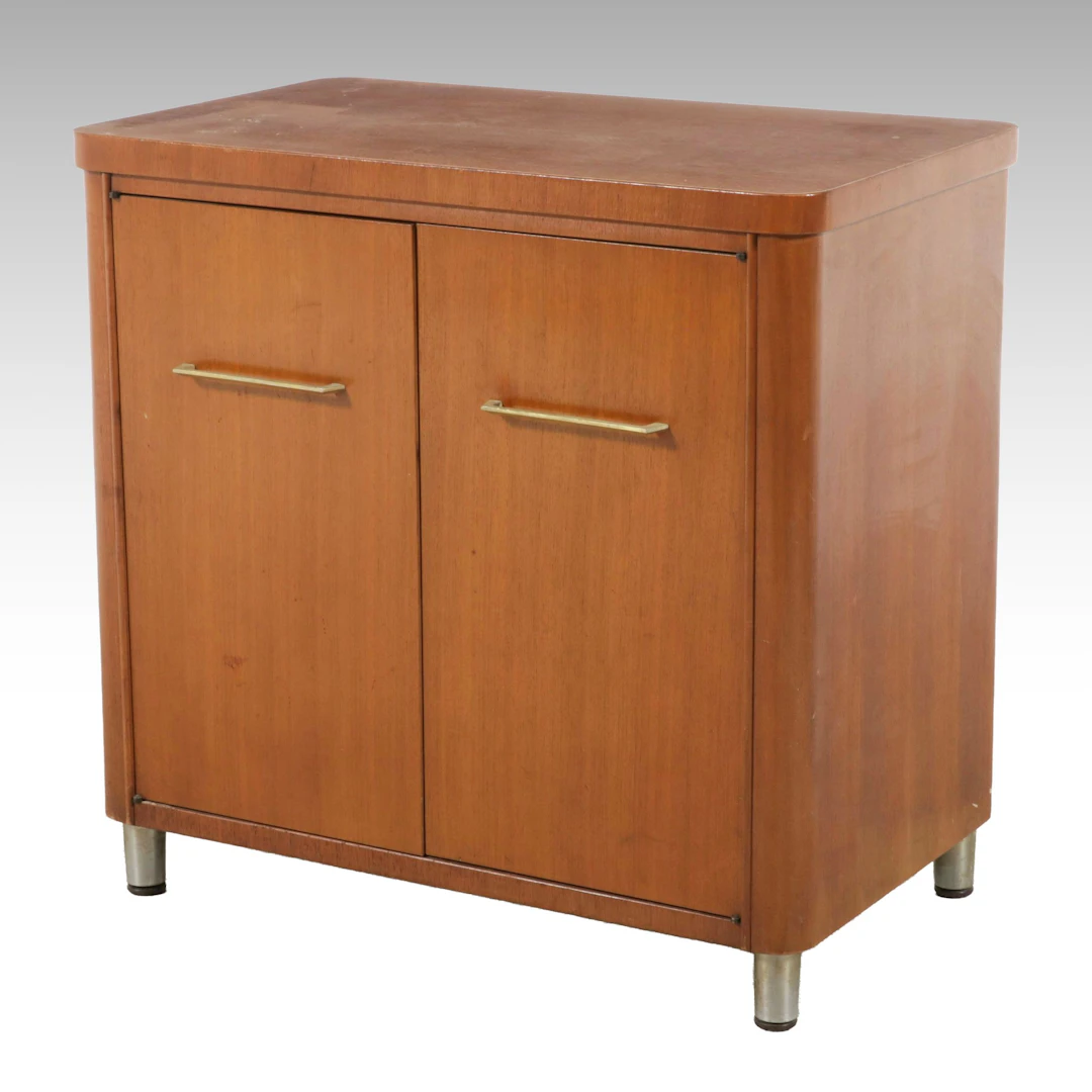 Mid Century Modern Walnut Two-Door Cabinet