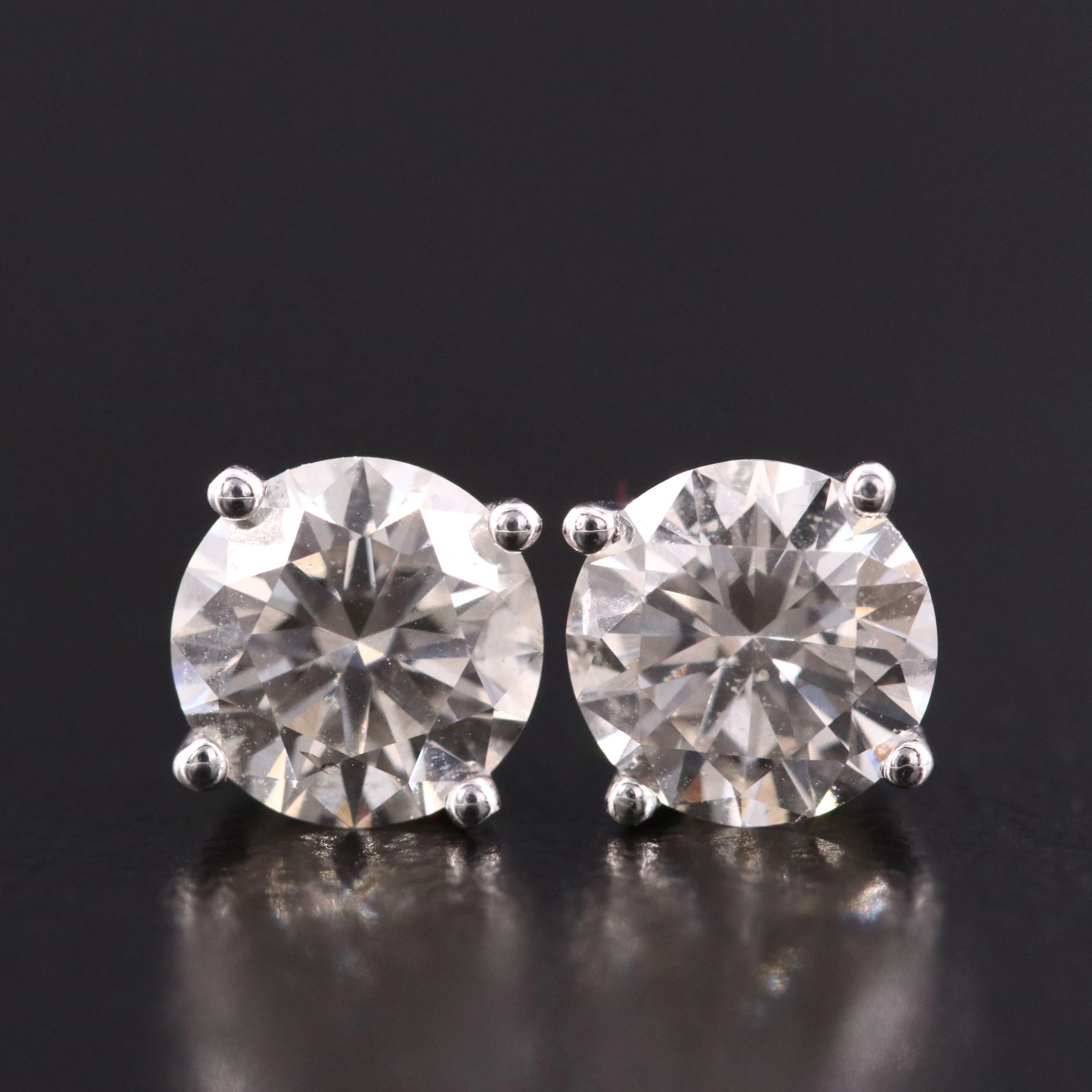 Platinum 1.51 CTW Lab Grown Diamond Earrings