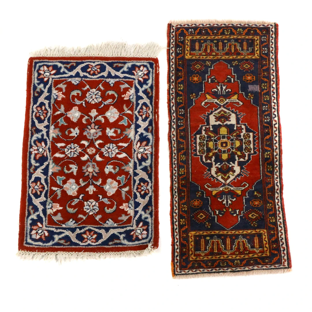Hand-Knotted Persian Tabriz and Turkish Taşpınar Accent Rugs