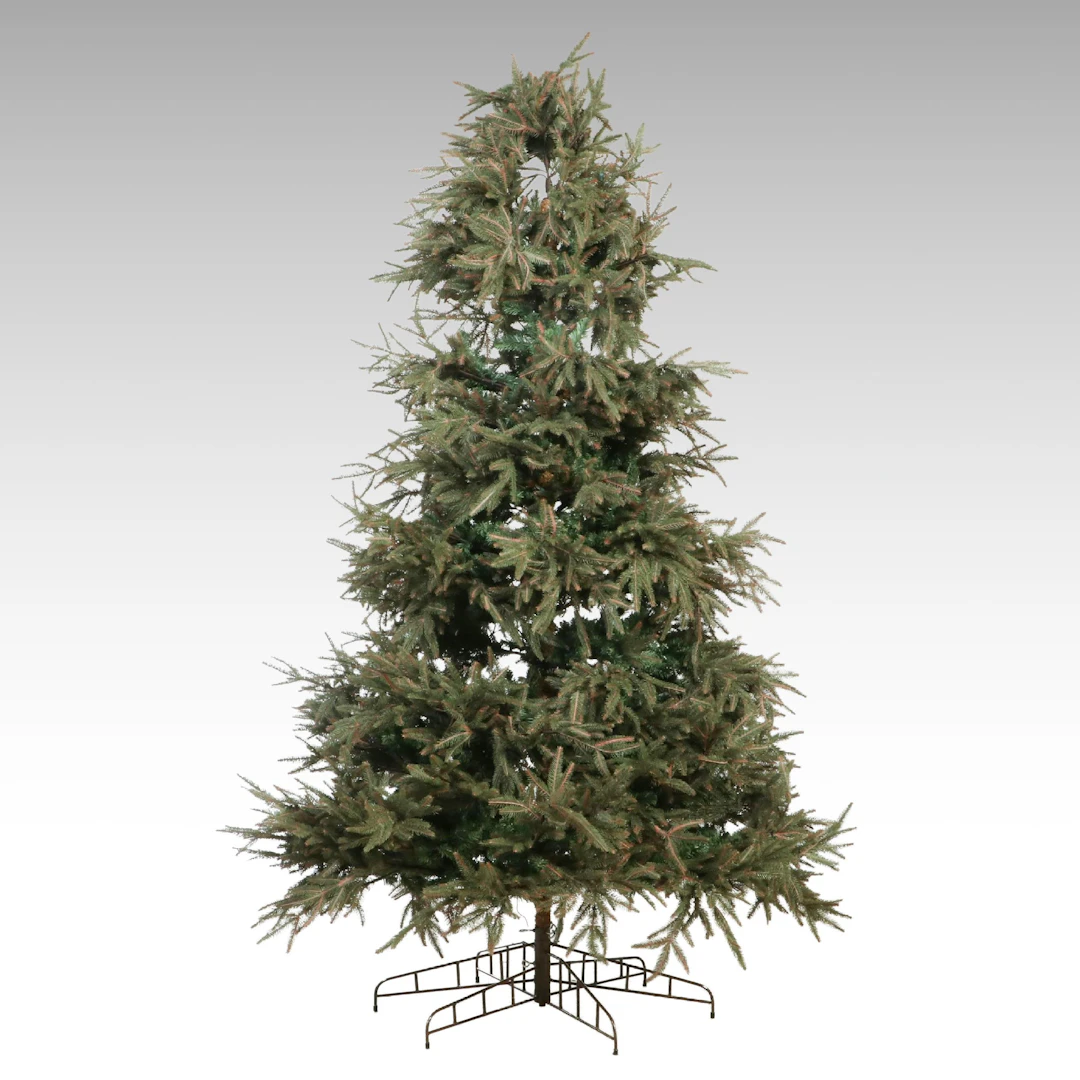 8-Foot Artificial Christmas Tree with Metal Stand