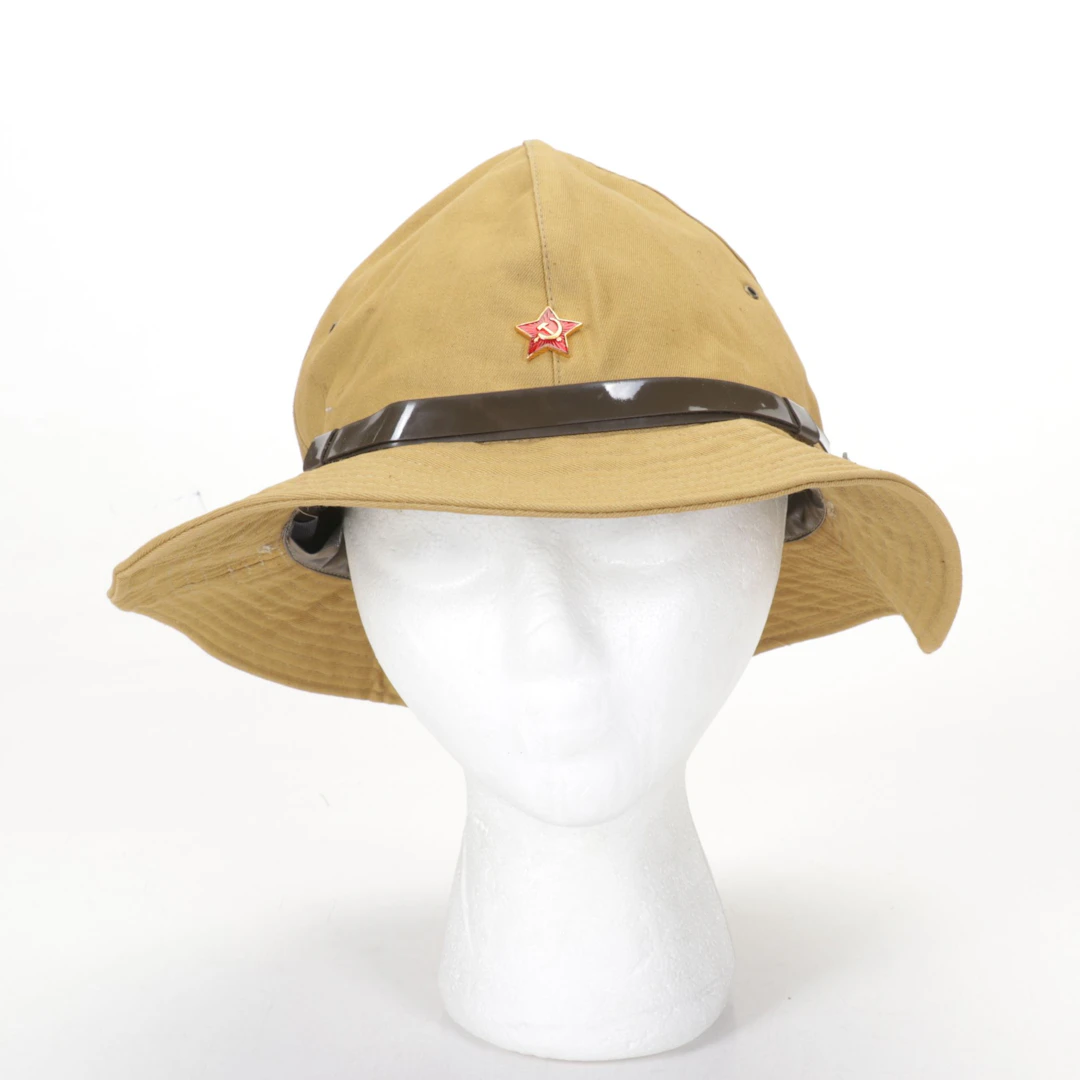 Soviet Union Army Canvas Panama Hat with Red Star Insignia, Size 60