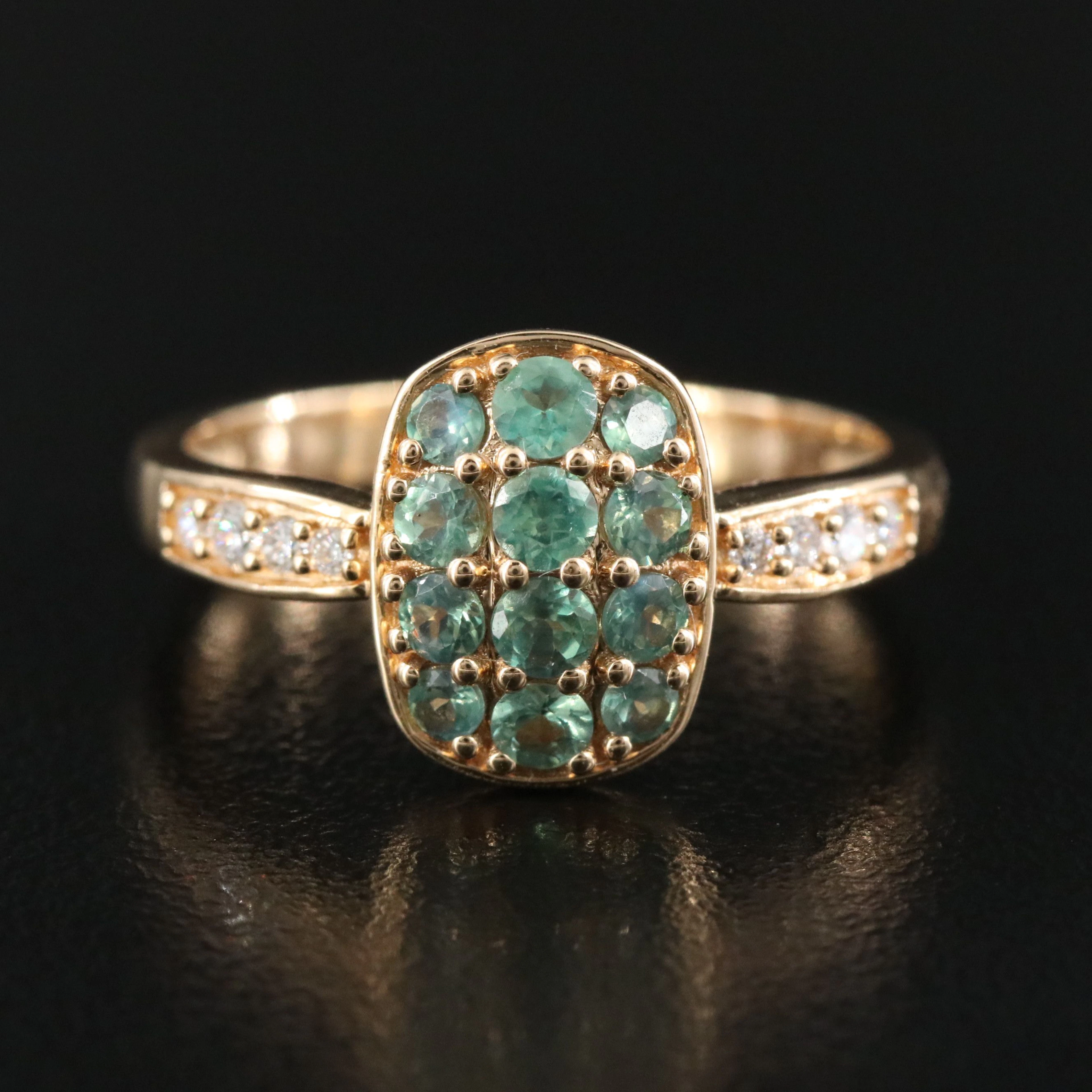 Chromia 18K Alexandrite and Diamond Ring