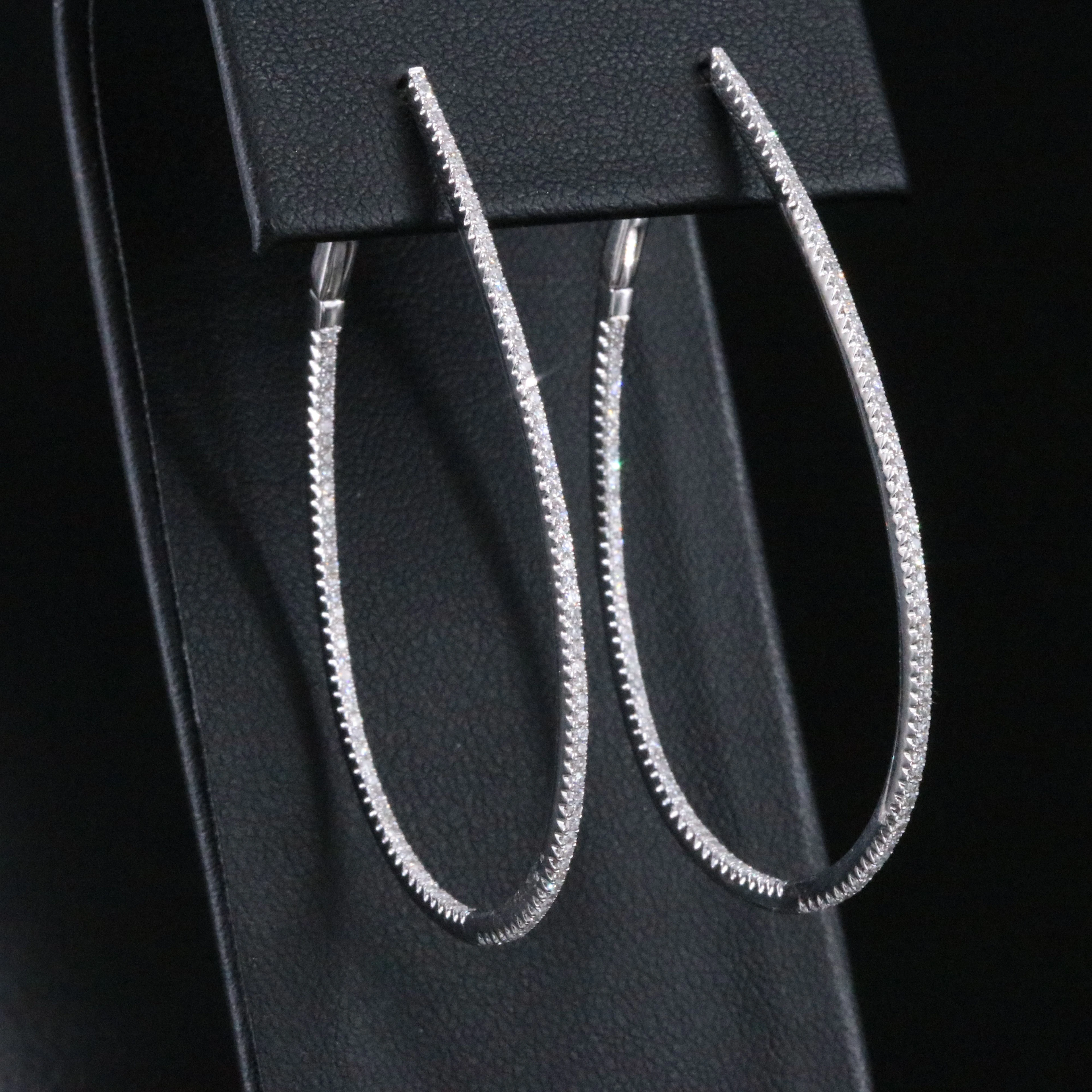 14K 0.70 CTW Diamond Inside-Out Hoop Earrings