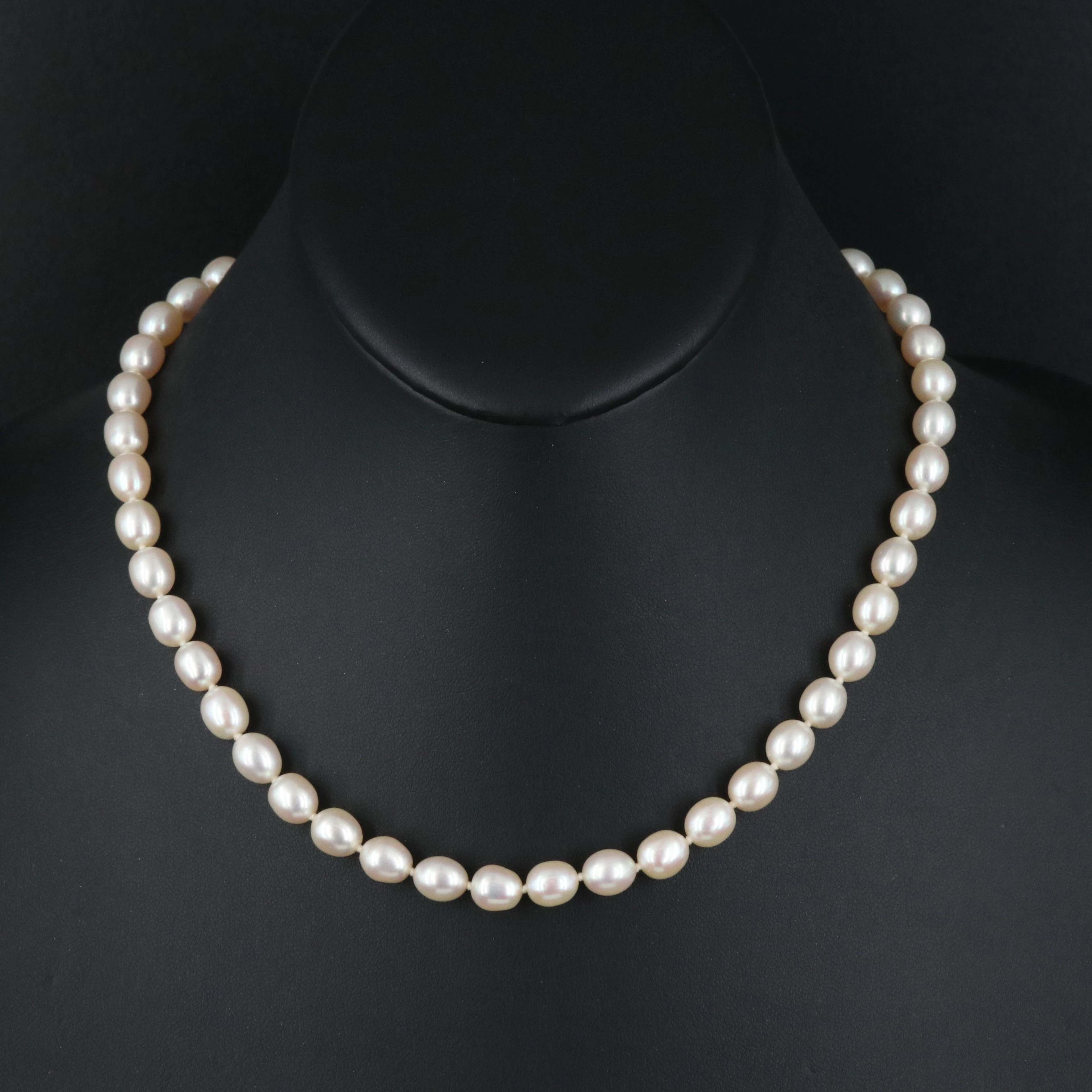 Tiffany & Co. Pearl Necklace with Sterling Clasp