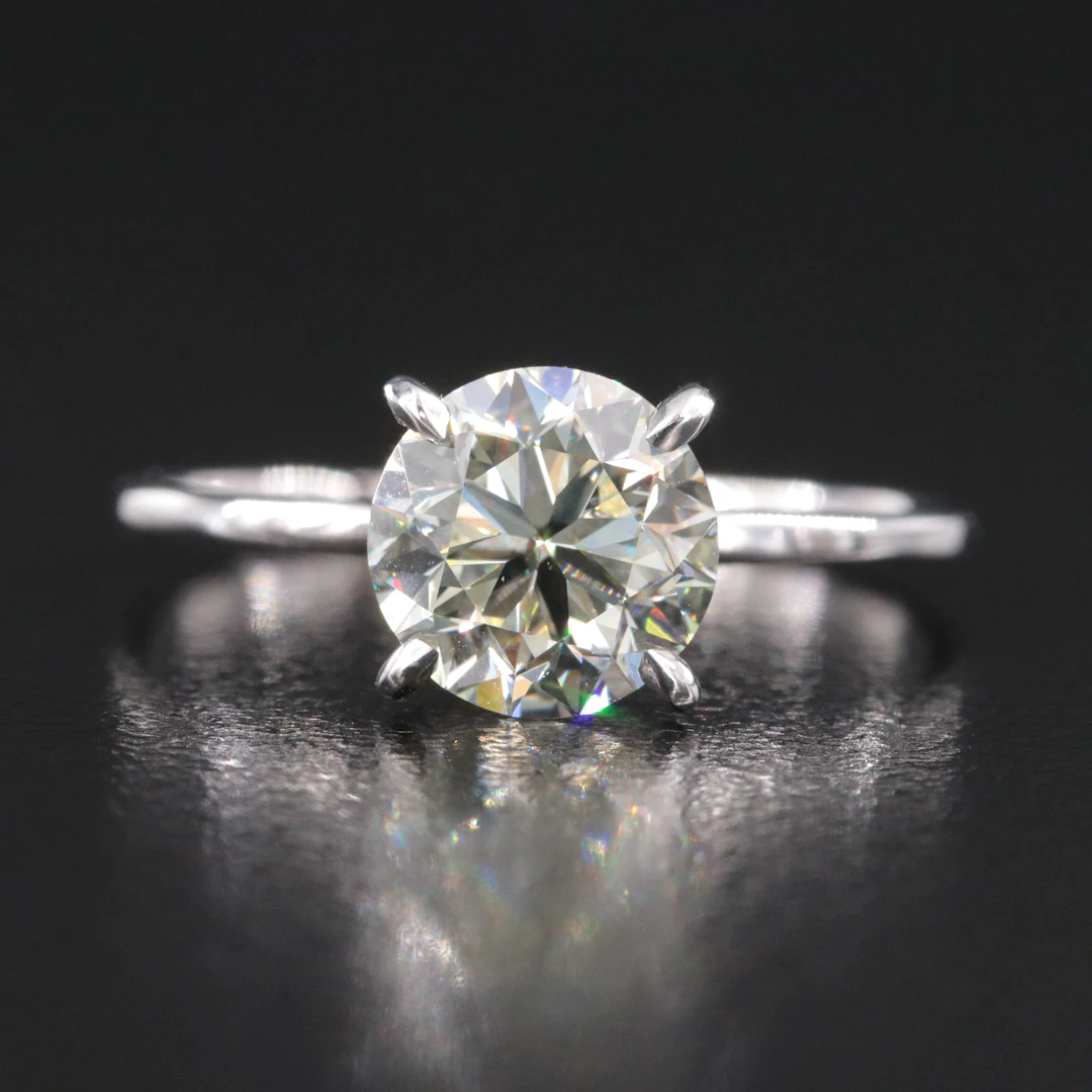 14K 1.51 CT Diamond Solitaire Ring with IGI Report