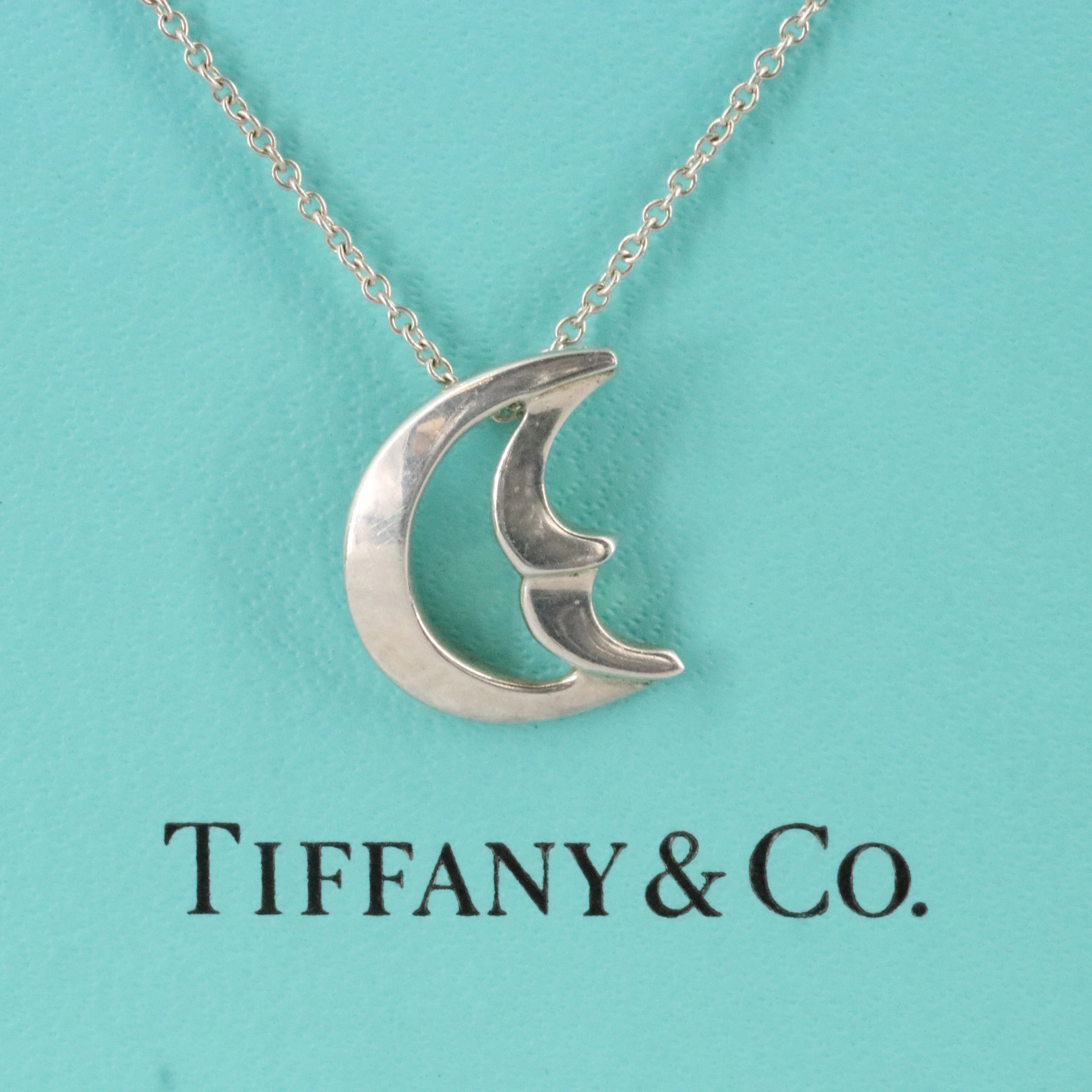 Paloma Picasso for Tiffany & Co. Sterling Crescent Moon Necklace