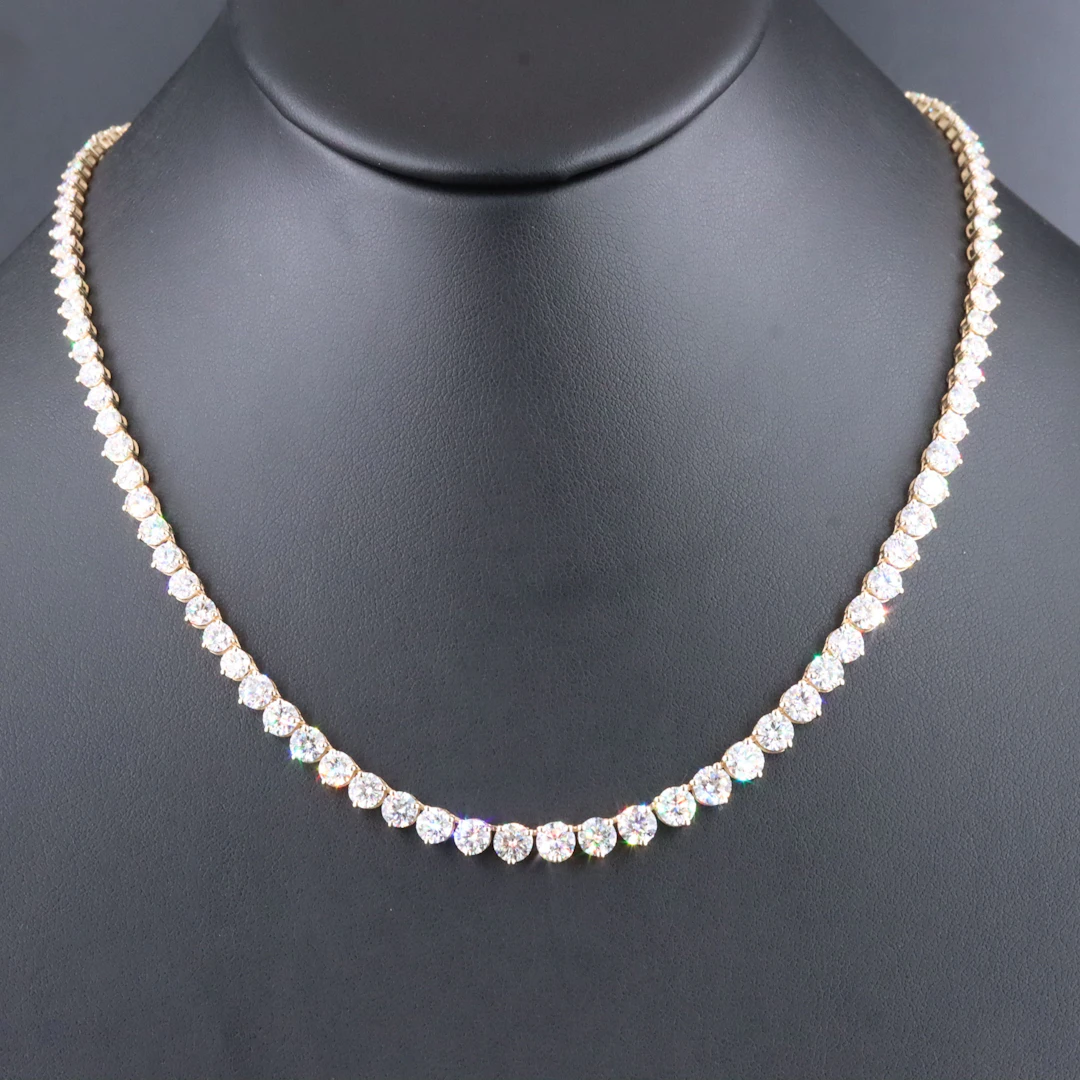14K 21.60 CTW Lab Grown Diamond Rivière Necklace