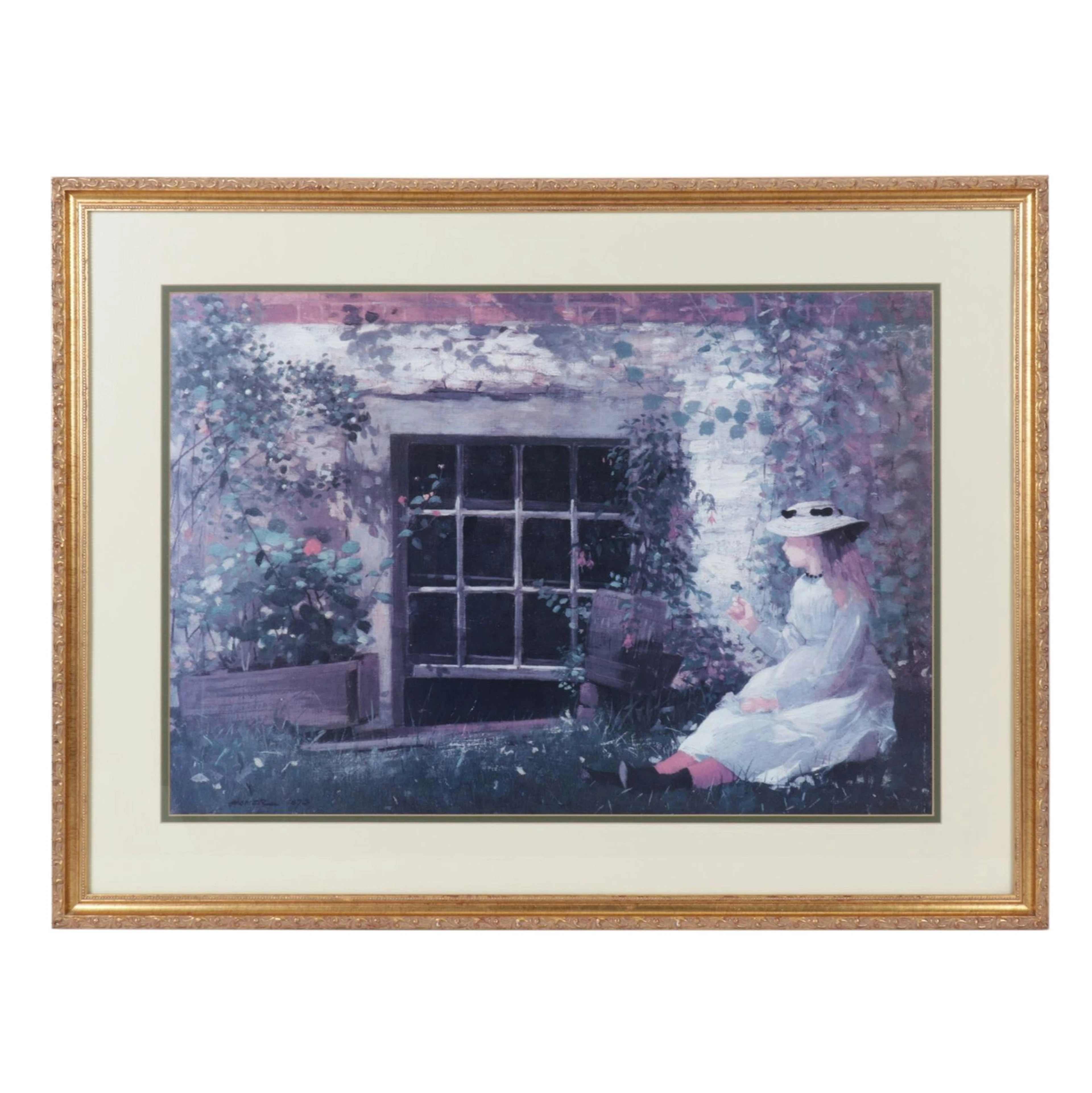 After Winslow Homer Offset Lithograph "The Four Leaf Clover", 1986