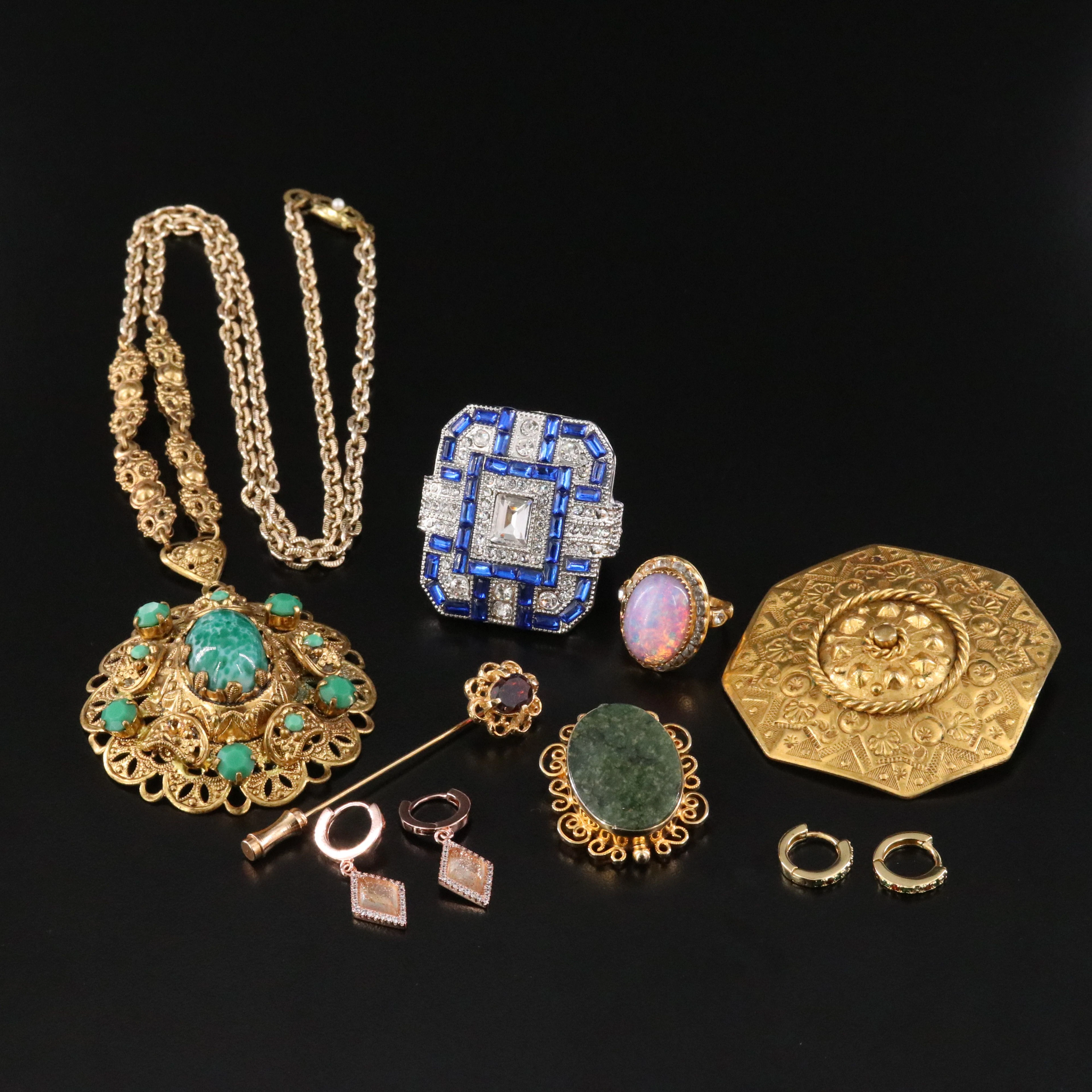 Burt Cassell, Garnet and Jasper Featured in Vintage Jewelry