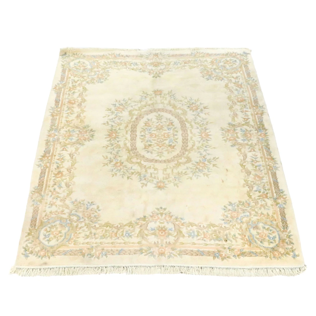 7'10 x 10'5 Hand-Knotted Sino-French Aubusson Area Rug