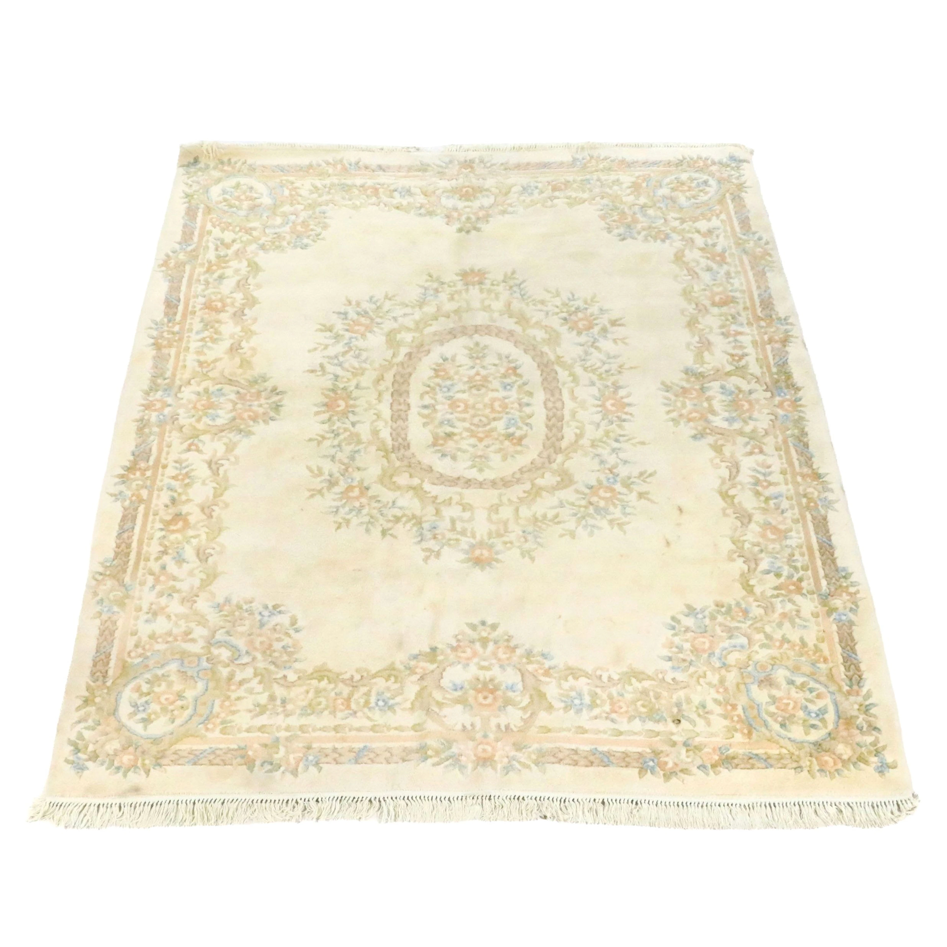 7'10 x 10'5 Hand-Knotted Sino-French Aubusson Area Rug