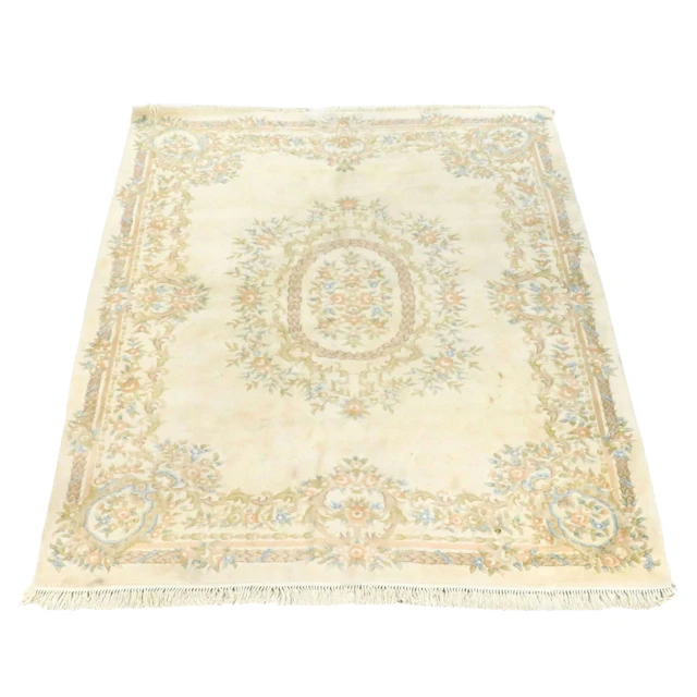 7'10 x 10'5 Hand-Knotted Sino-French Aubusson Area Rug