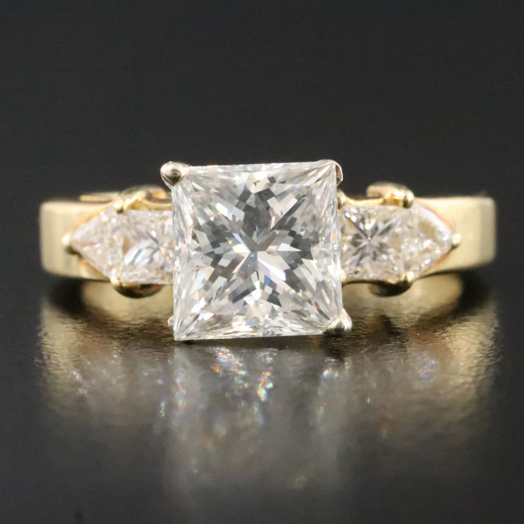 18K 2.76 CTW Diamond Ring with 14K Setting