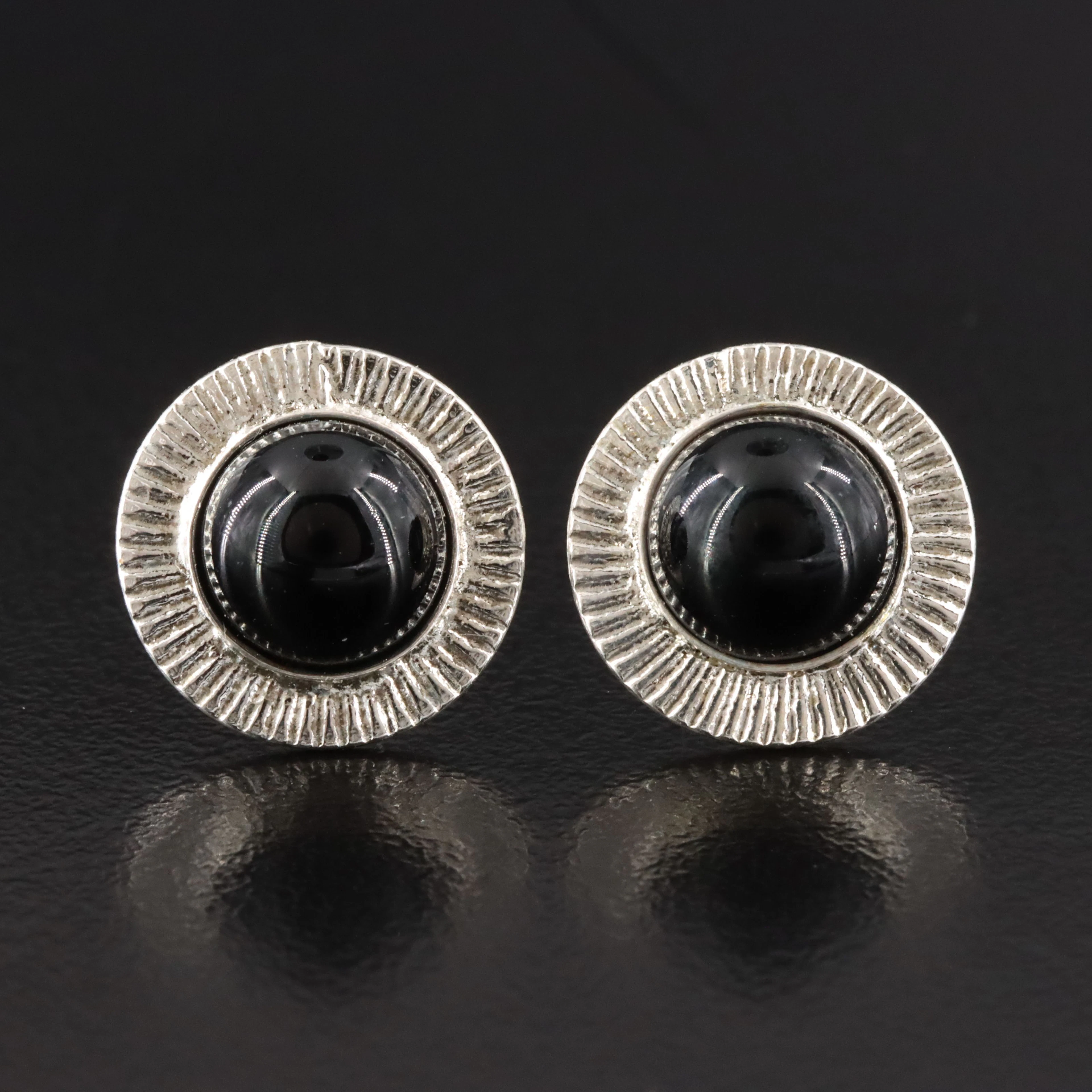 Sterling Black Onyx Earrings