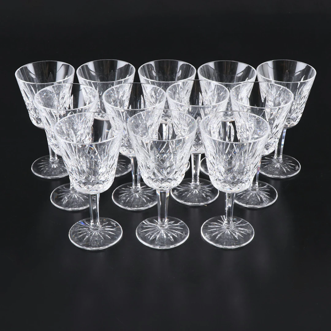 Waterford "Lismore" Crystal Claret Wine Glasses
