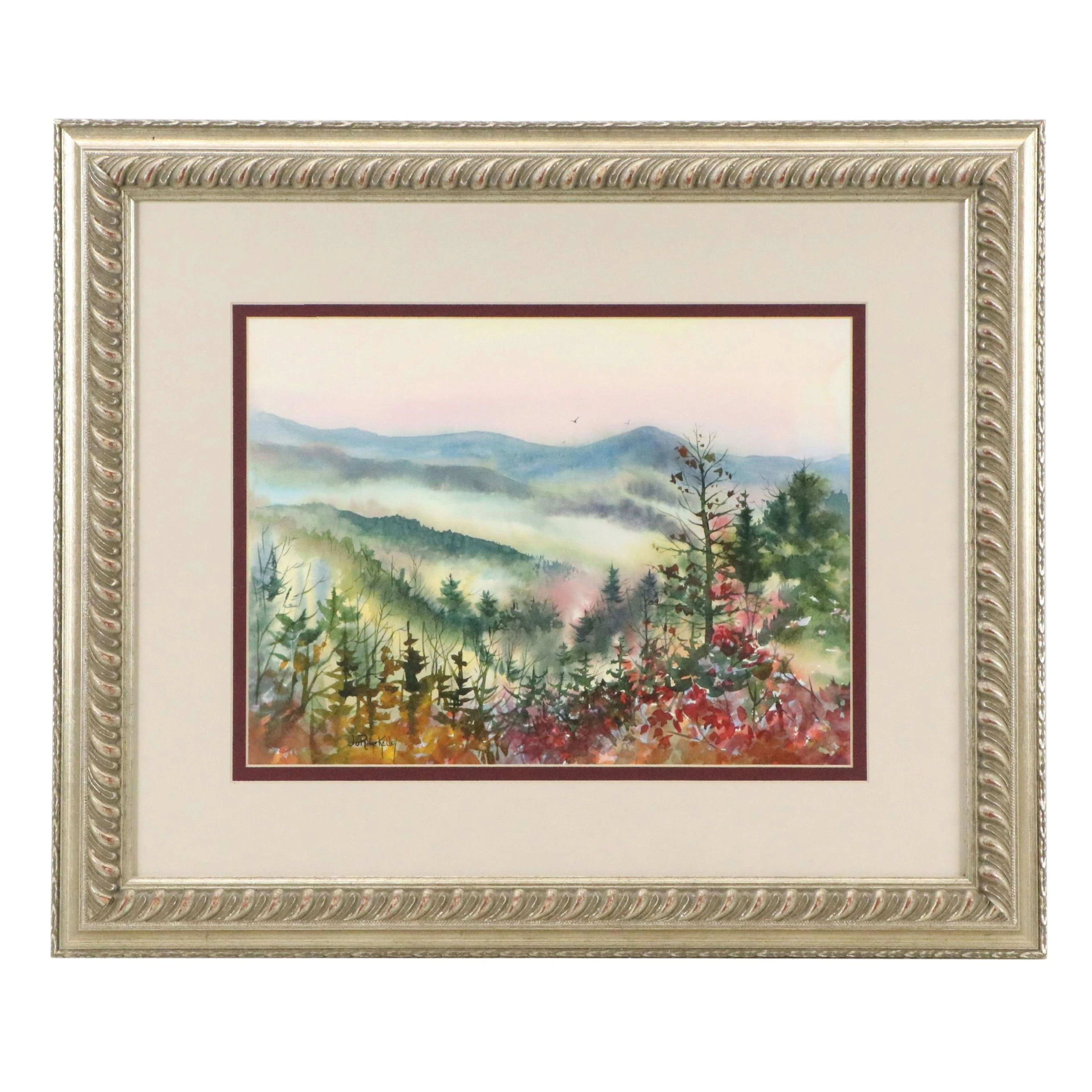 Jo Ridge Kelley Landscape Watercolor Painting, 20th Century