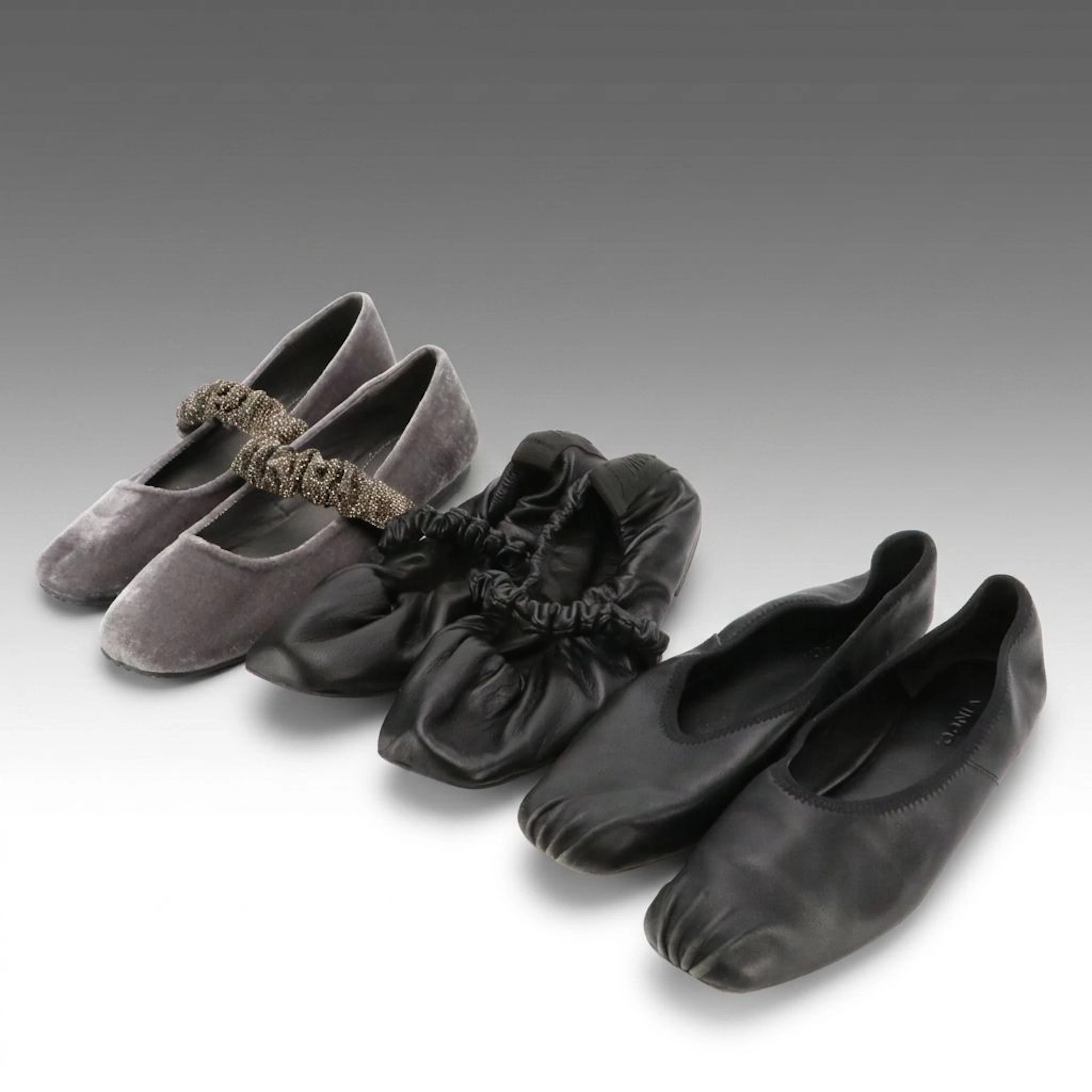 Ganni Leather Scrunchie, Vince Black Leather & Kenneth Cole Flats